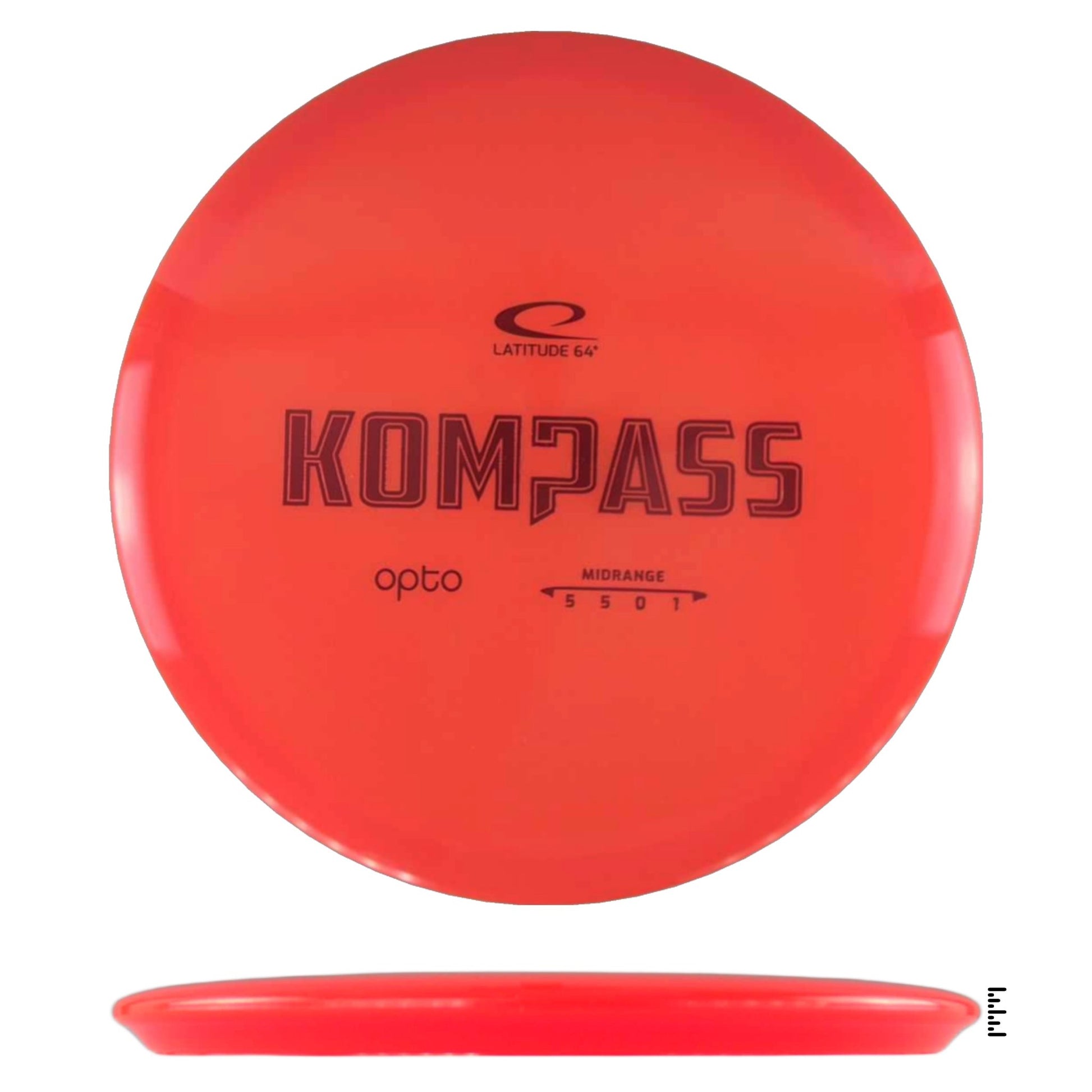 Latitude 64 Opto Compass Swedish Kompass Stamp - Orange - Powergrip USA