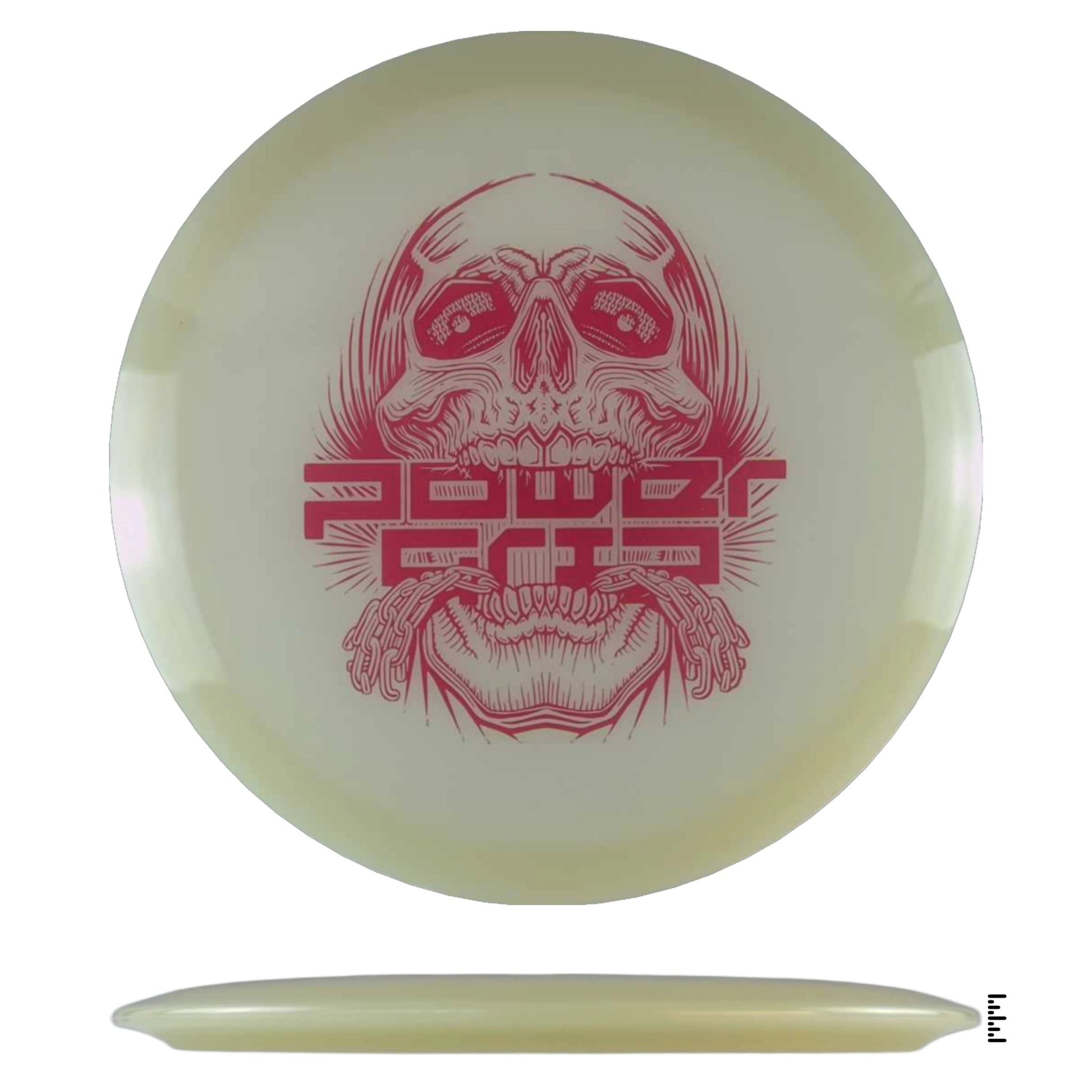 Climo Disc Golf 5x Glow Streak - Skull Stamp - Glow - Powergrip USA