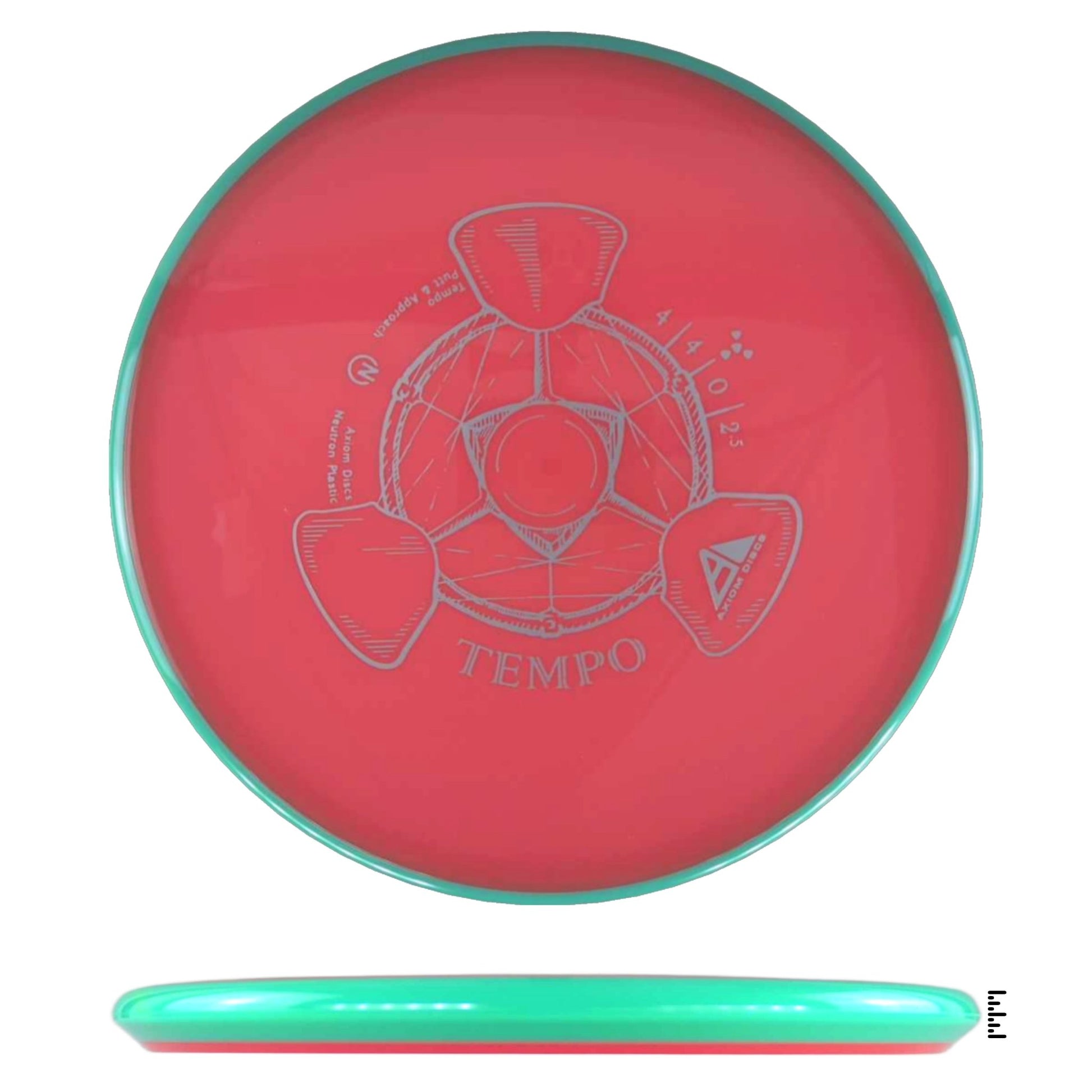 Axiom Discs Neutron Tempo - Rose / Turquoise - Powergrip USA