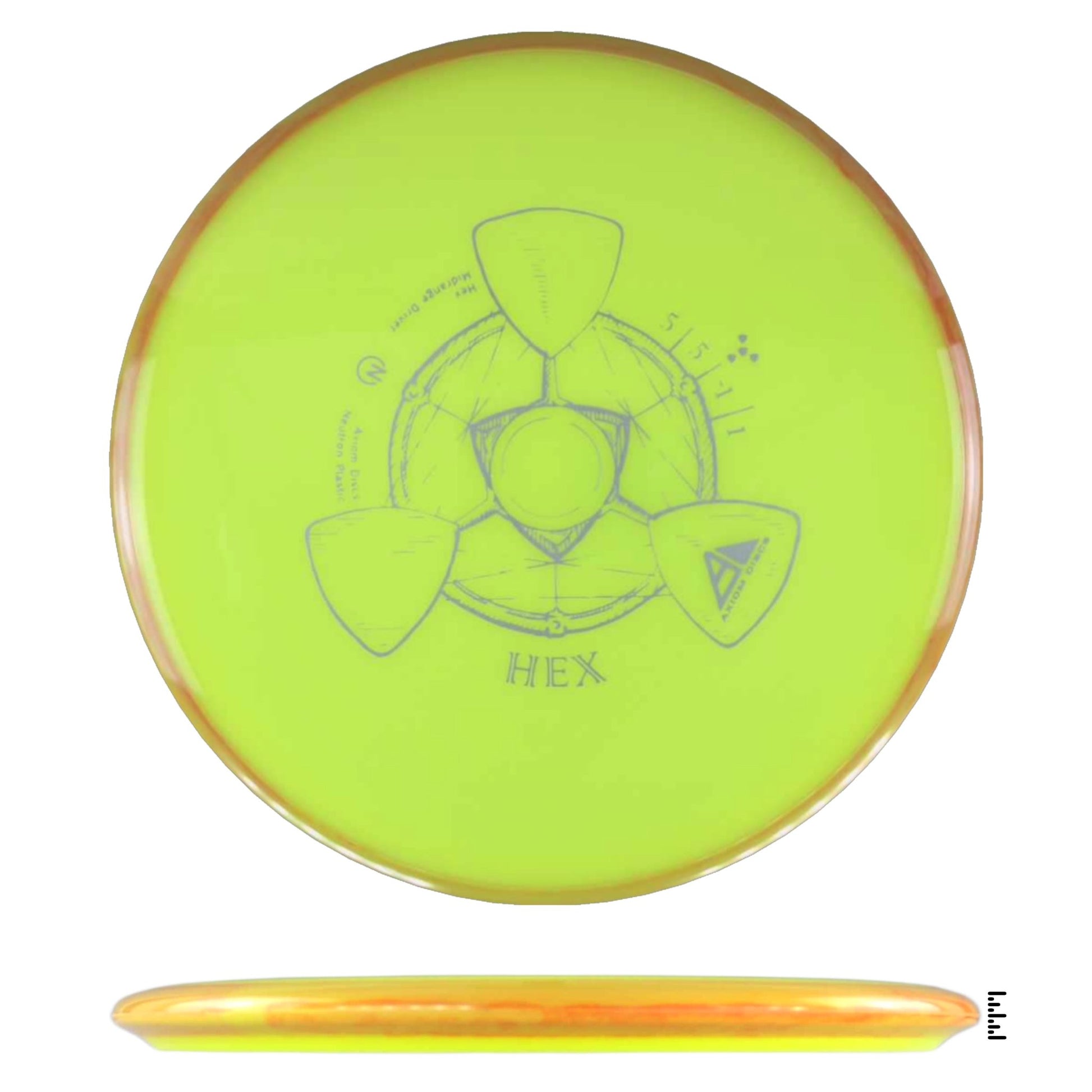 Axiom Discs Neutron Hex - Fluorescent Yellow / Orange - Powergrip USA