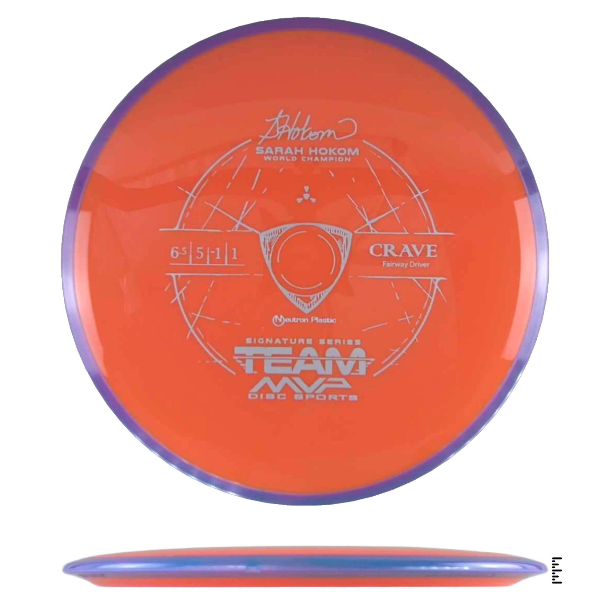 Axiom Discs Neutron Crave Sarah Hokom Signature Edition - Orange / Violet - Powergrip USA