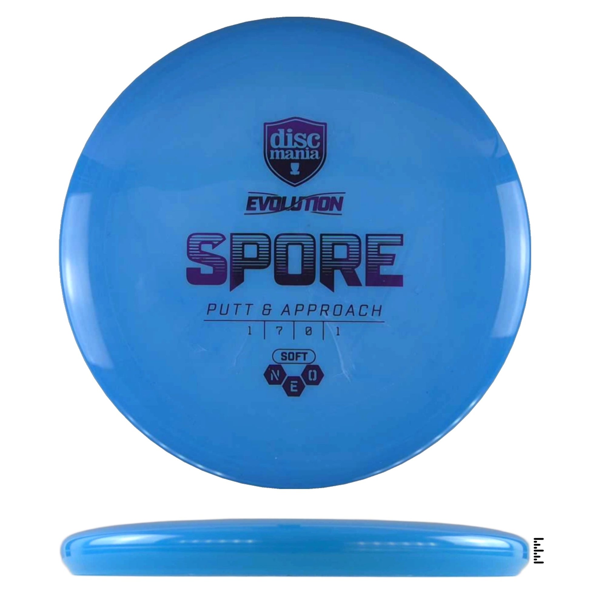 Discmania Evolution Soft Neo Spore - Sky Blue - Powergrip USA