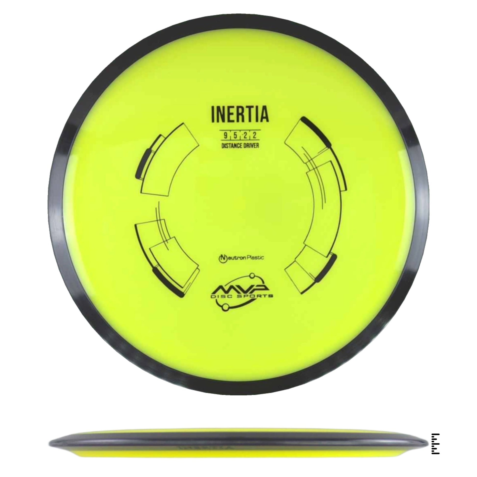 MVP Disc Sports Neutron Inertia - Fluorescent Yellow - Powergrip USA