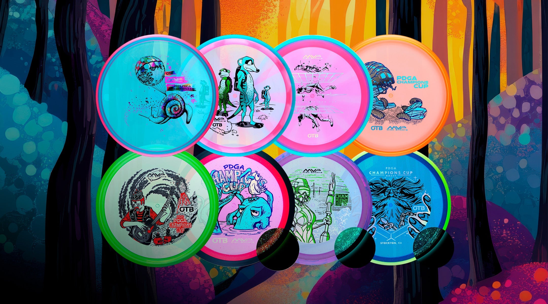 Collection of MVP, Axiom, and Streamline discs for the 2025 PDGA Champions Cup