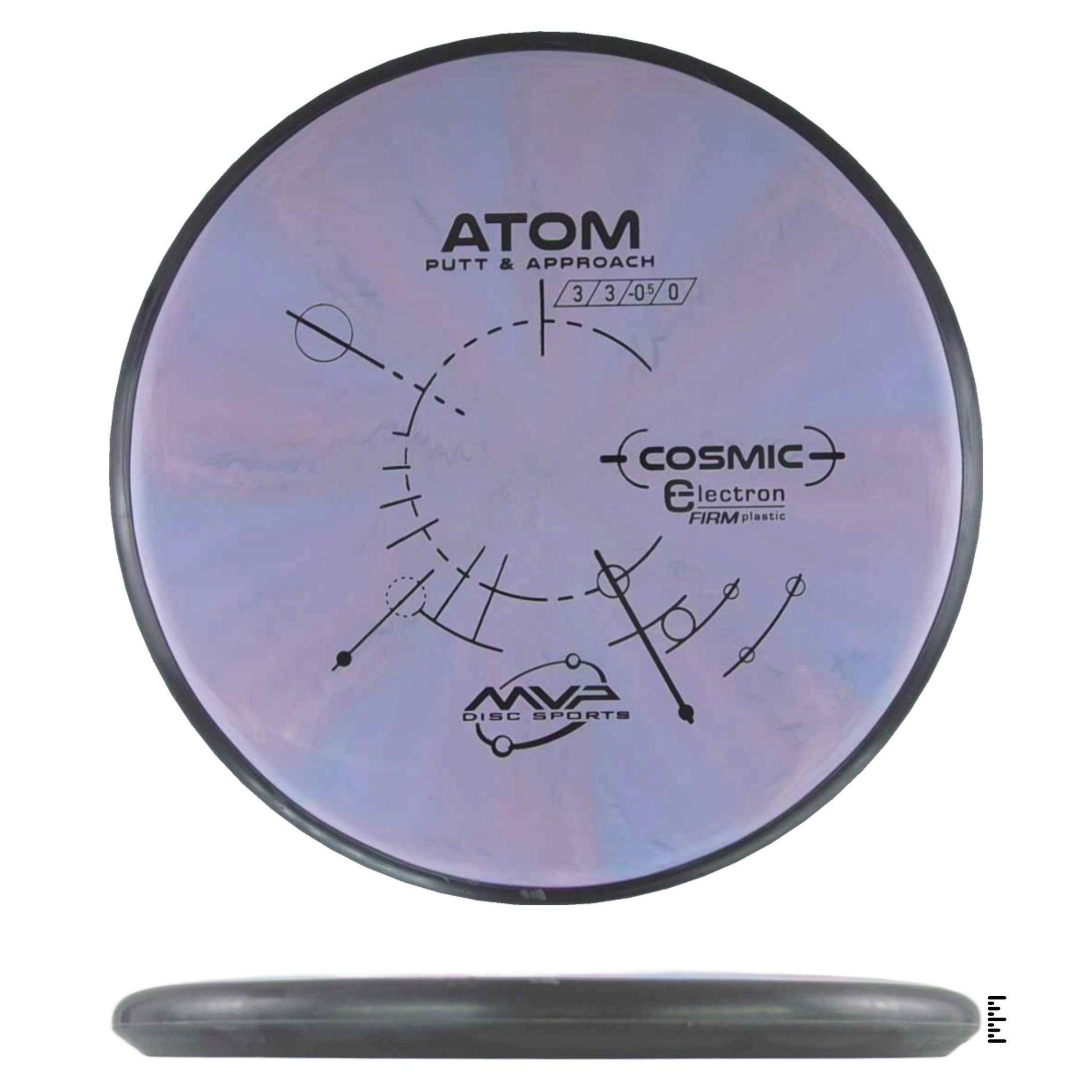 MVP Disc Sports Cosmic Electron Firm Atom - Plum - Powergrip USA