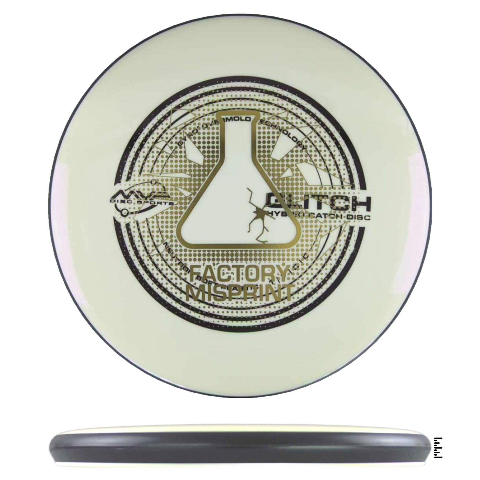 MVP Disc Sports Neutron Soft Glitch Factory Misprint - Cream - Powergrip USA