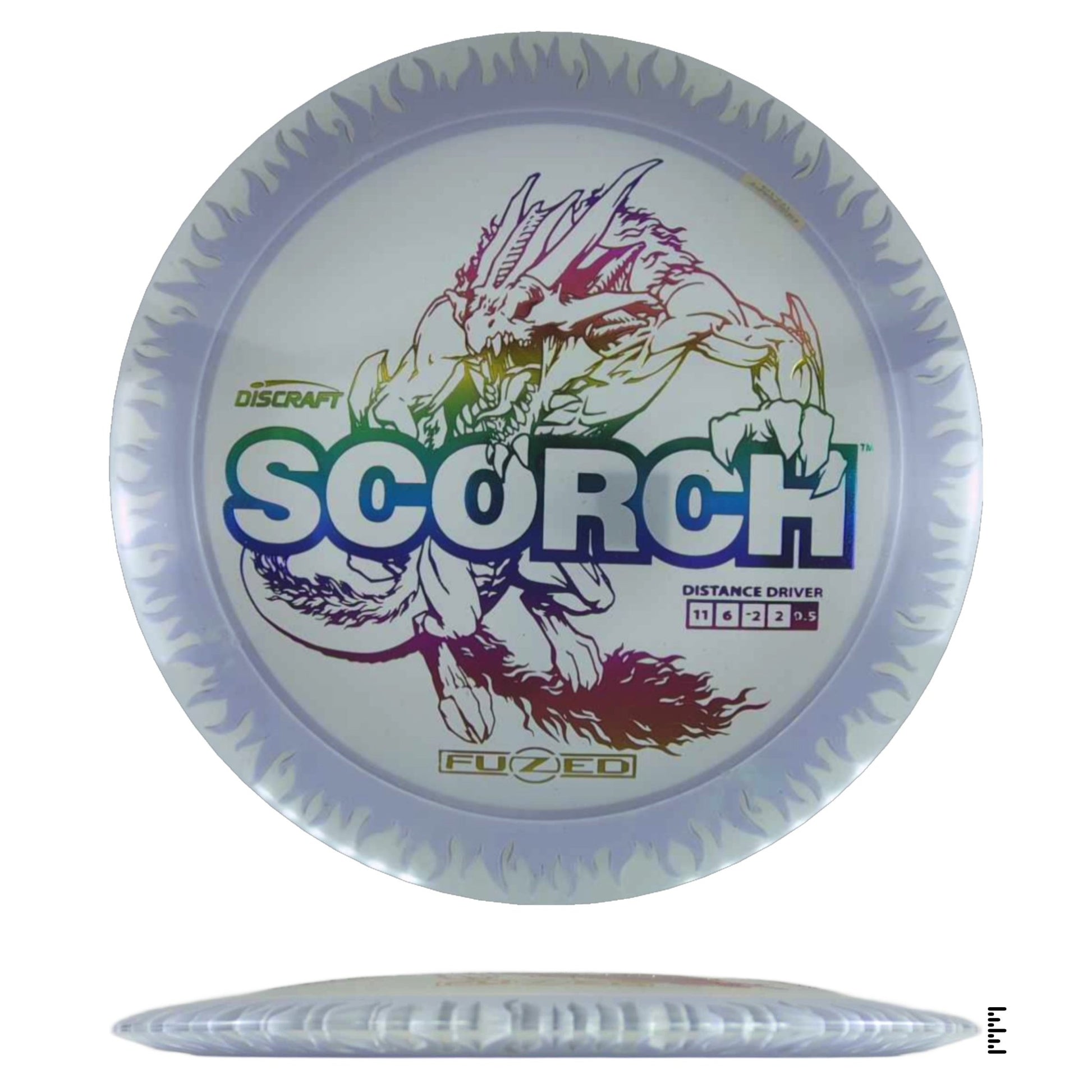 Discraft Fuzed Line Scorch - Clear / Light Blue - Powergrip USA