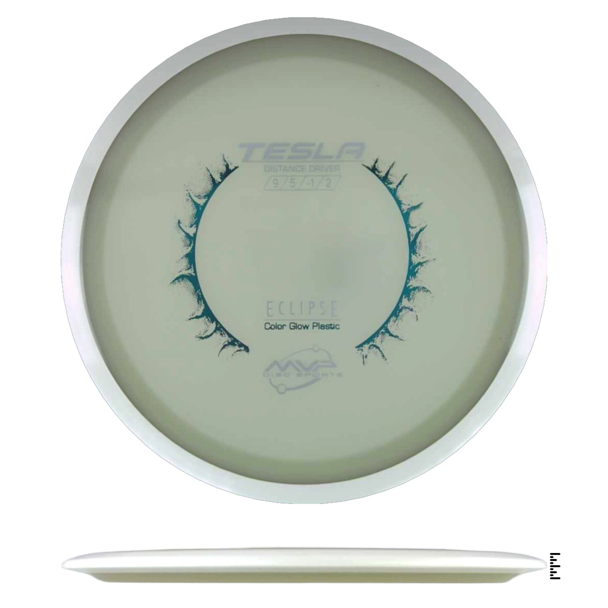 MVP Disc Sports Eclipse Color Glow Tesla - Aqua - Powergrip USA