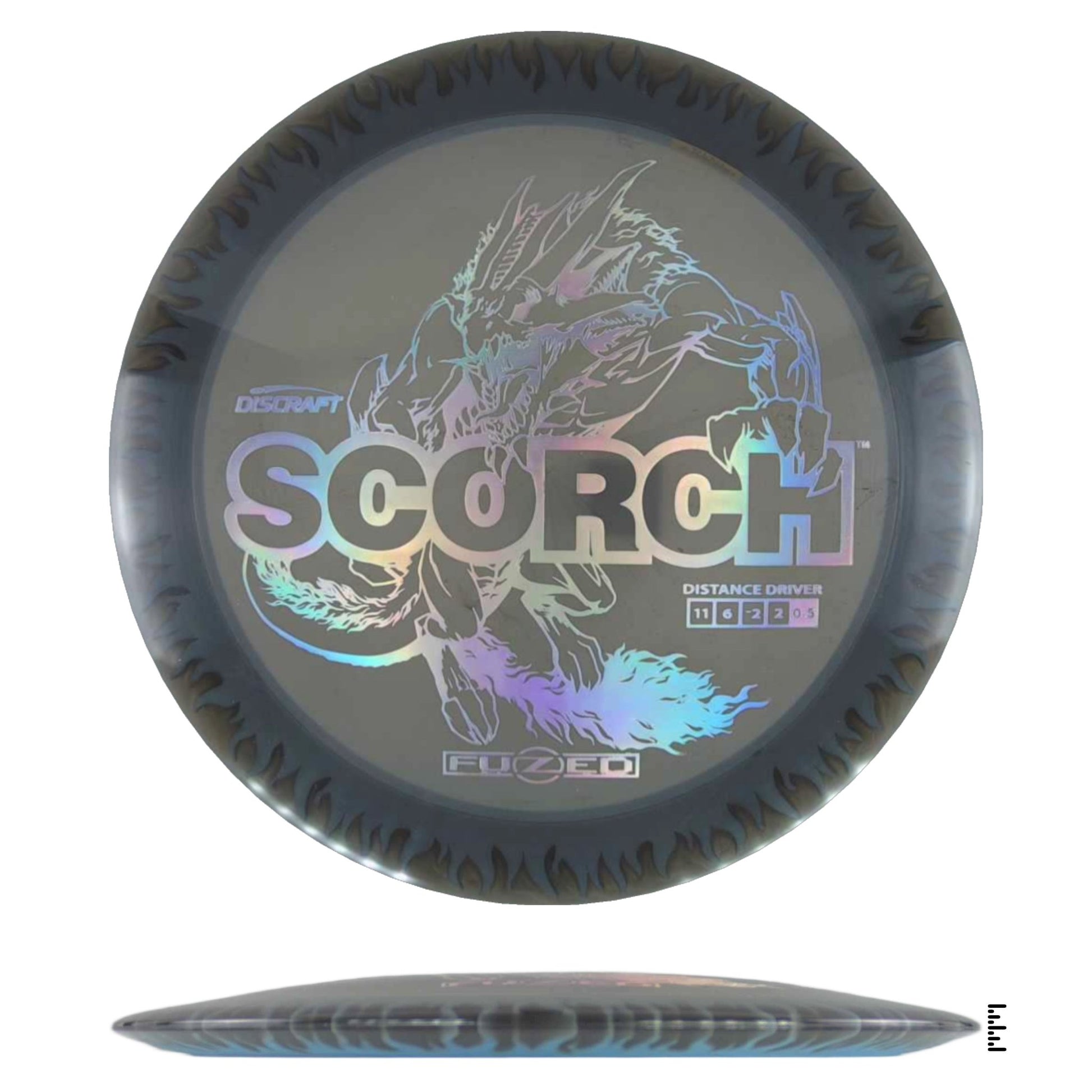Discraft Fuzed Line Scorch - Black / Light Blue - Powergrip USA