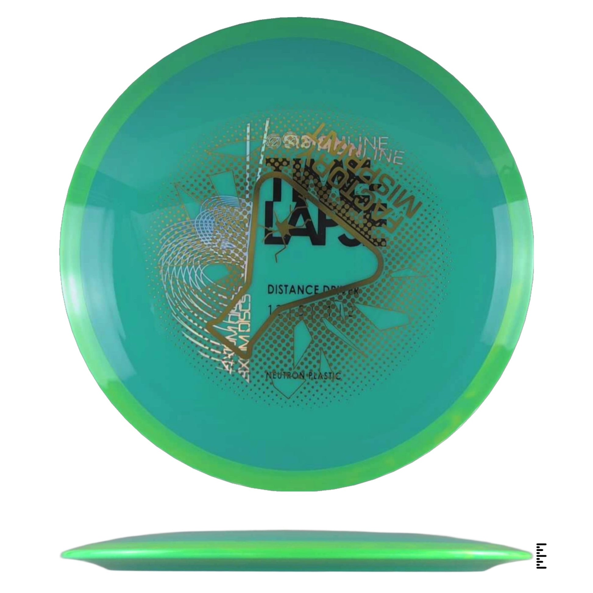 Axiom Discs Simon Line Neutron Time - Lapse Factory Misprint - Turquoise / Green - Powergrip USA