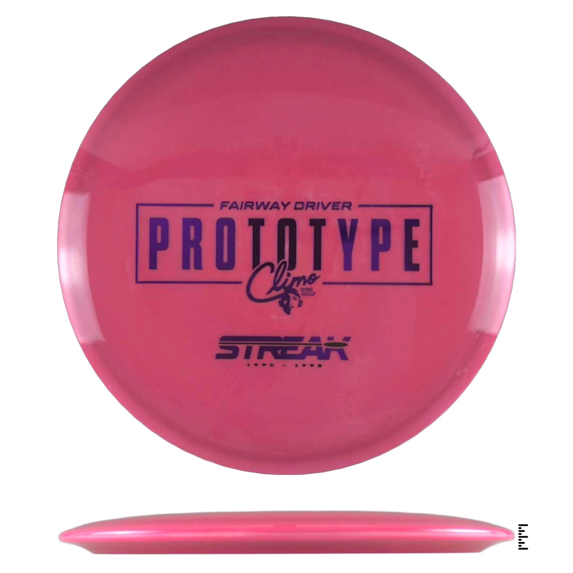 Climo Disc Golf Signature Line Streak Prototpye - Rose - Powergrip USA