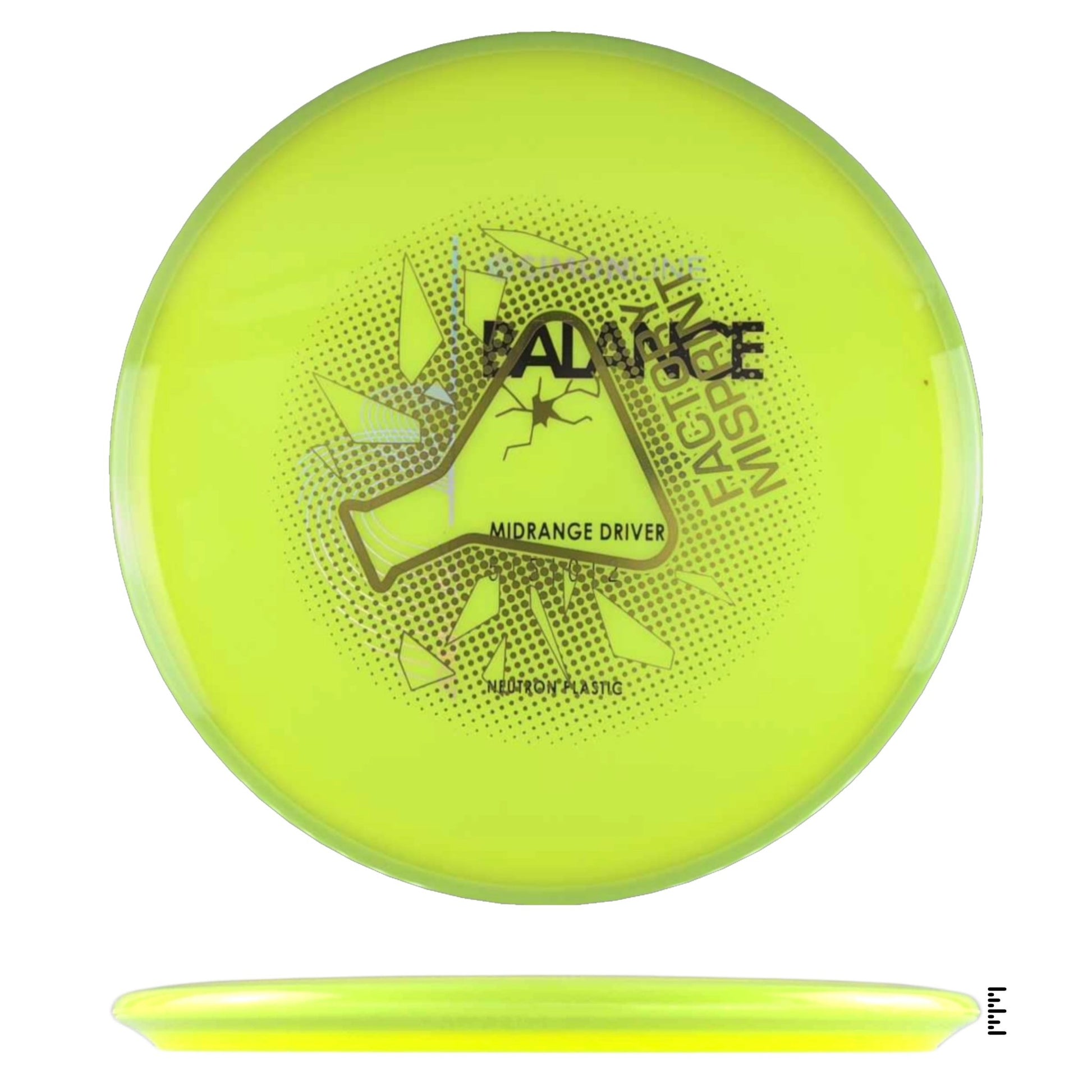 Axiom Discs Neutron Balance Factory Misprint - Yellow / Light Green - Powergrip USA