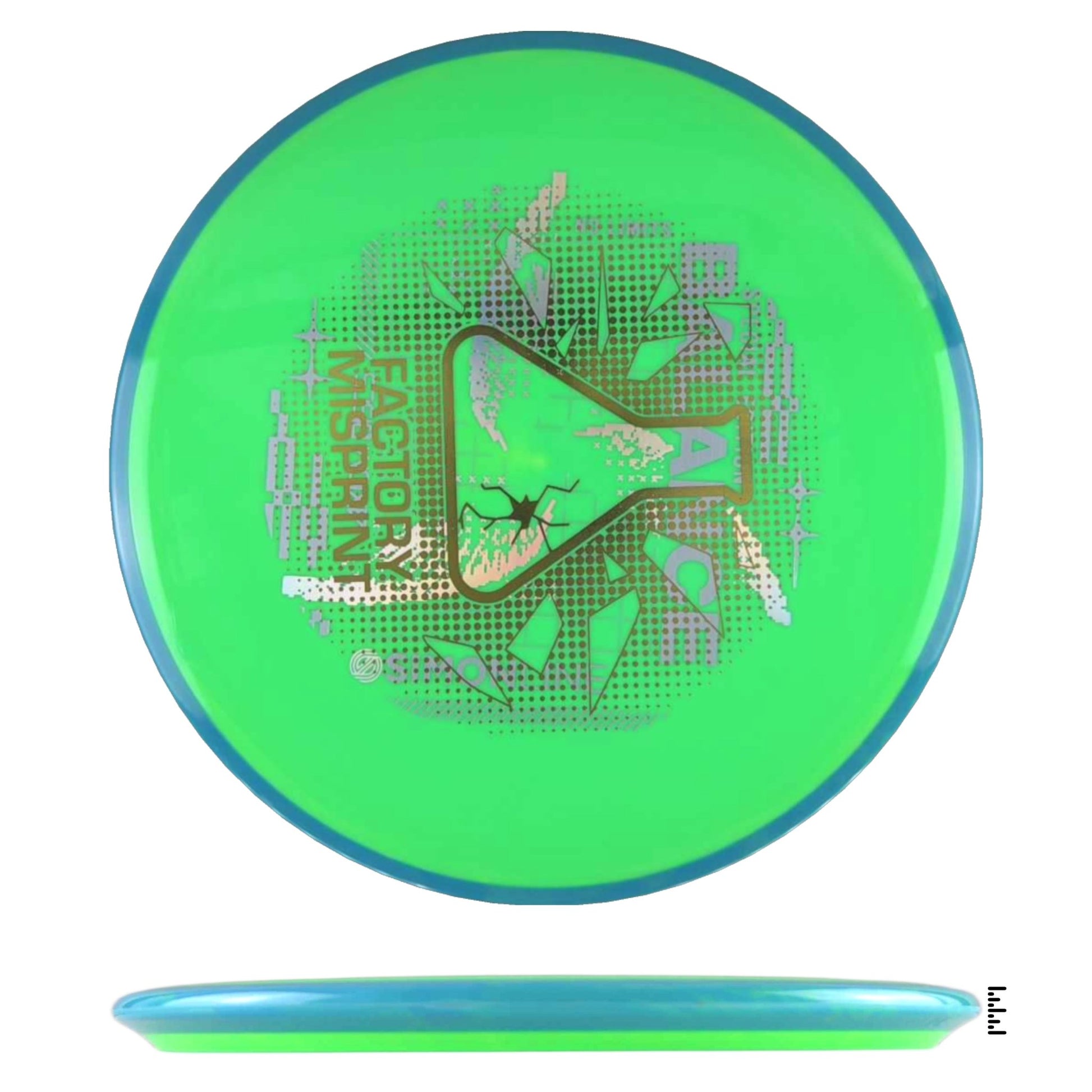Axiom Discs Neutron Balance Factory Misprint - Green / Blue - Powergrip USA