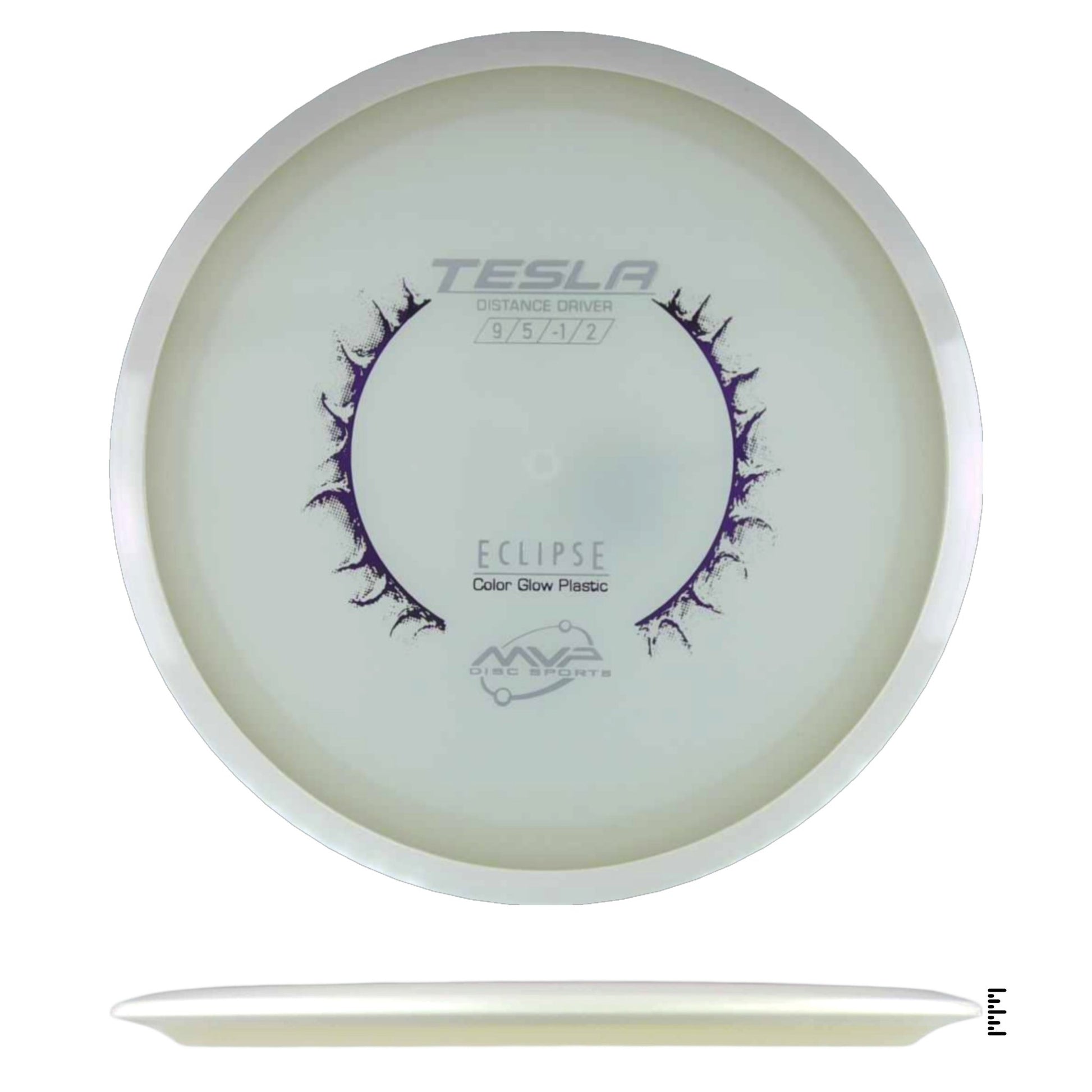 MVP Disc Sports Eclipse Color Glow Tesla - Violet - Powergrip USA