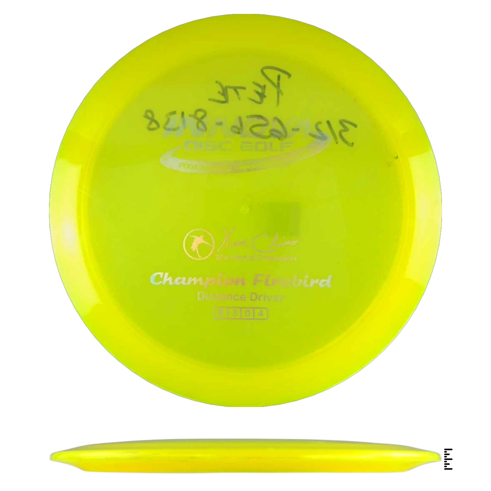Yellow Champion Thunderbird disc golf disc