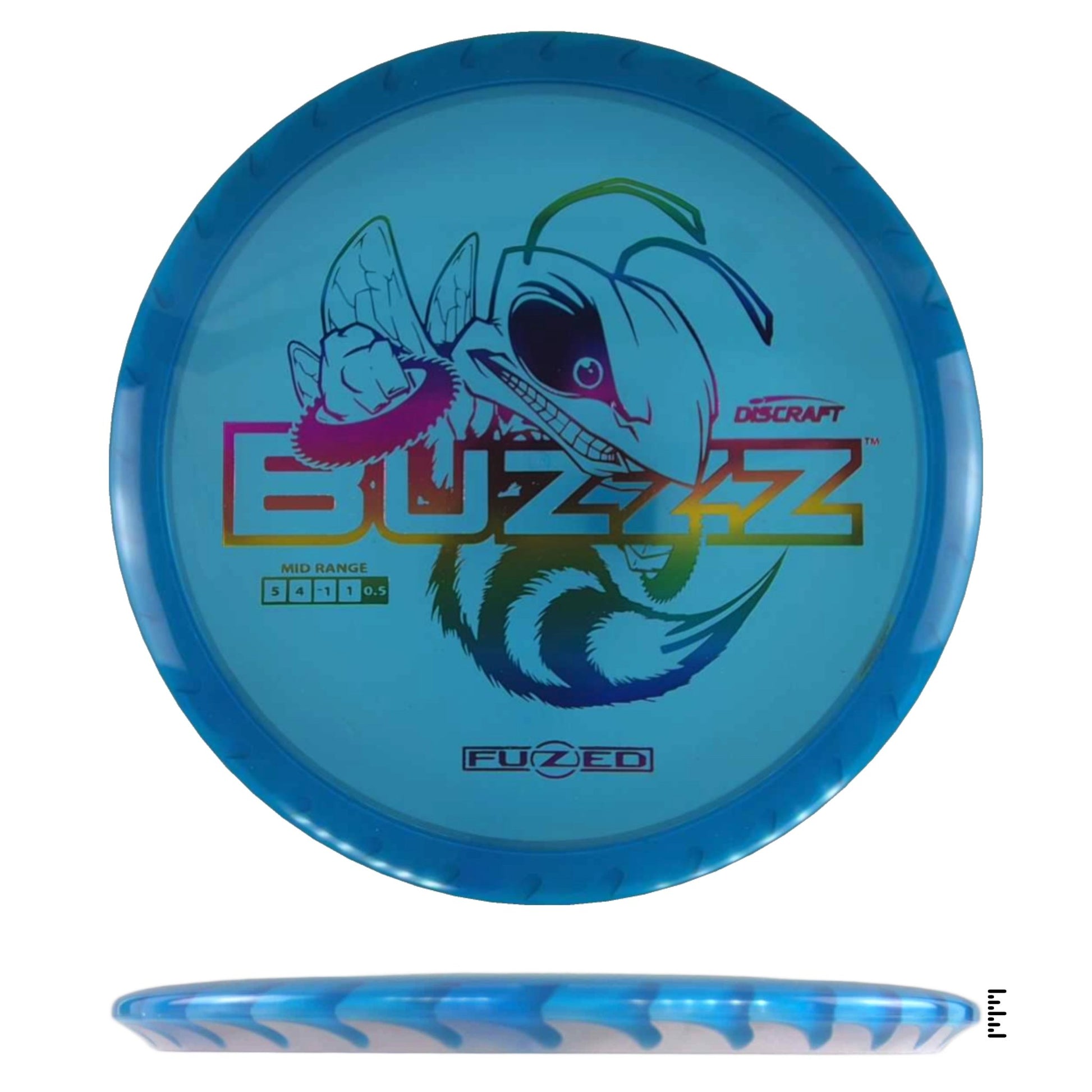 Discraft Fuzed Line Buzzz Saw Pattern (Buzzzsaw) - Blue / Plum - Powergrip USA