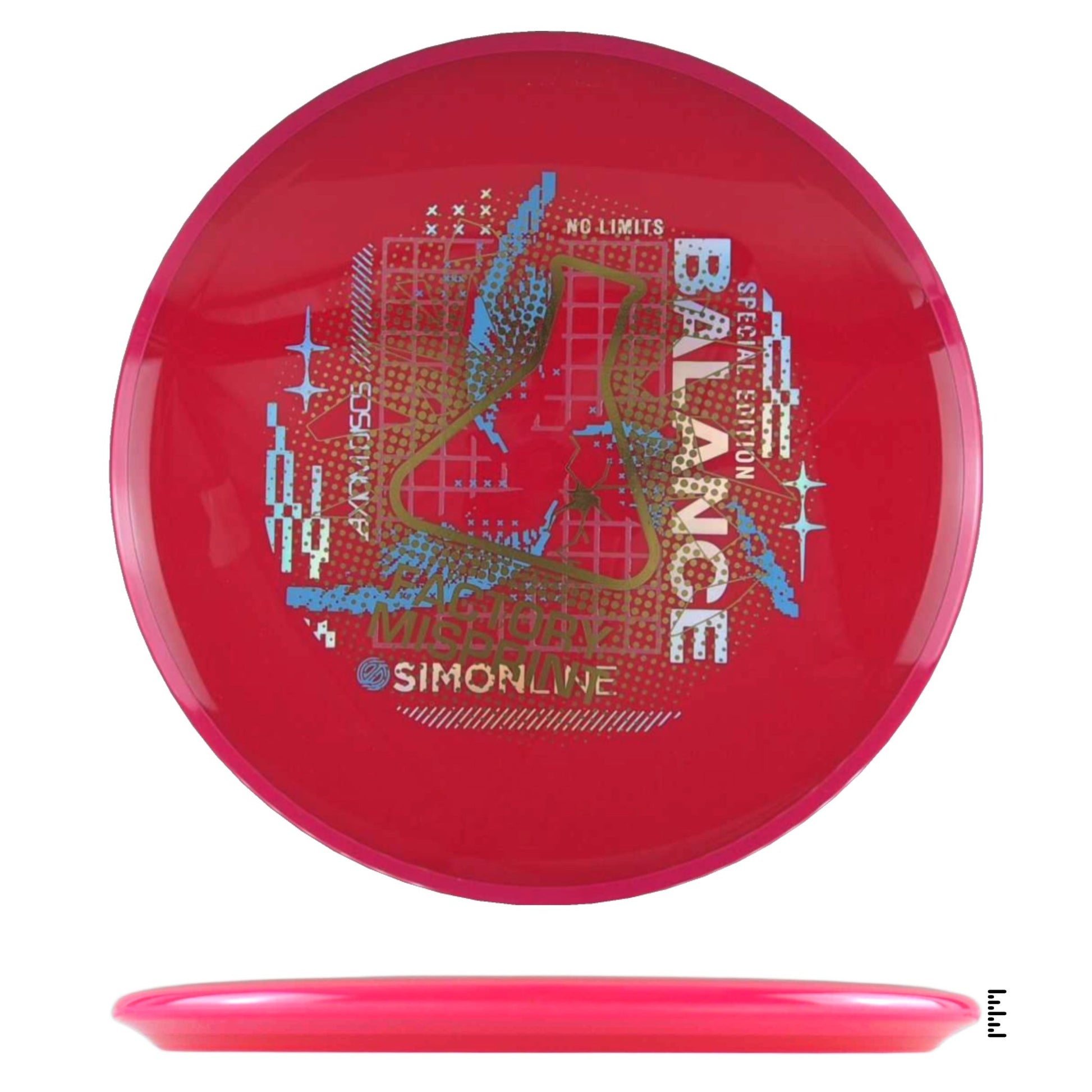 Axiom Discs Neutron Balance Factory Misprint - Red / Pink - Powergrip USA