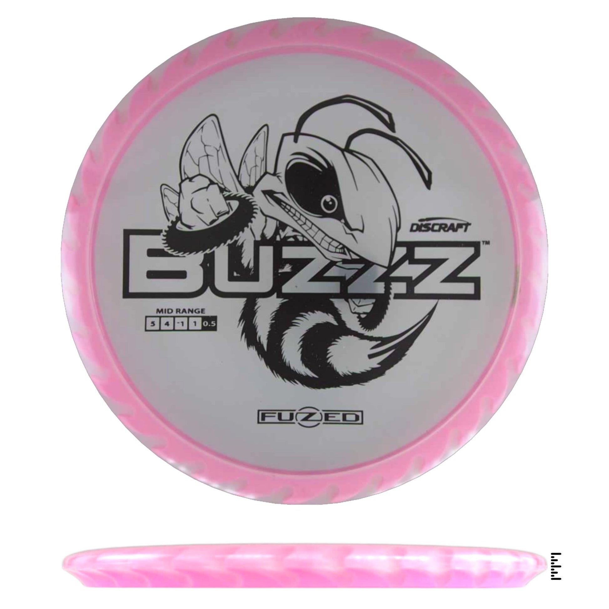 Discraft Fuzed Line Buzzz Saw Pattern (Buzzzsaw) - Clear / Pink - Powergrip USA