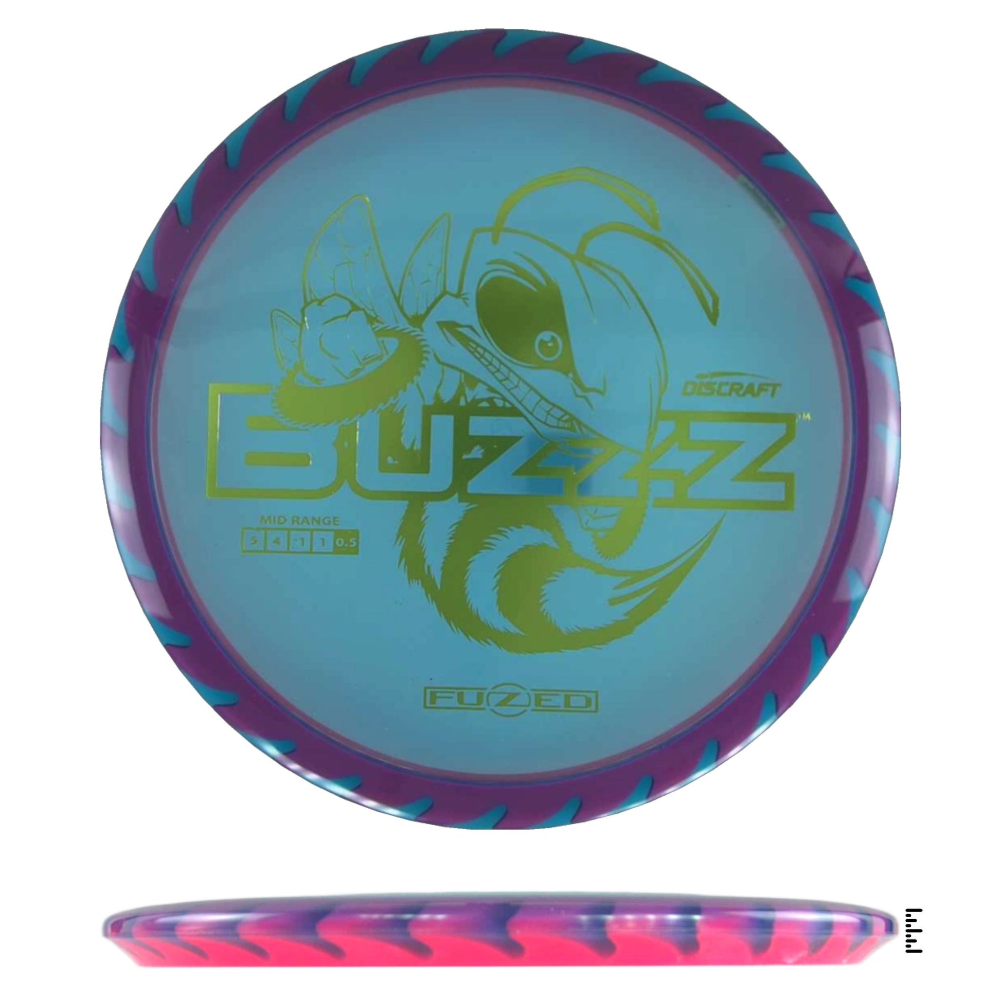 Discraft Fuzed Line Buzzz Saw Pattern (Buzzzsaw) - Blue / Magenta - Powergrip USA