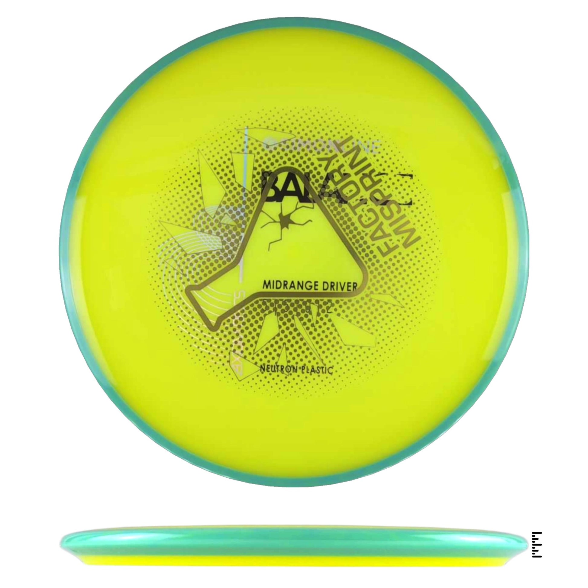 Axiom Discs Neutron Balance Factory Misprint - Yellow / Turquoise - Powergrip USA