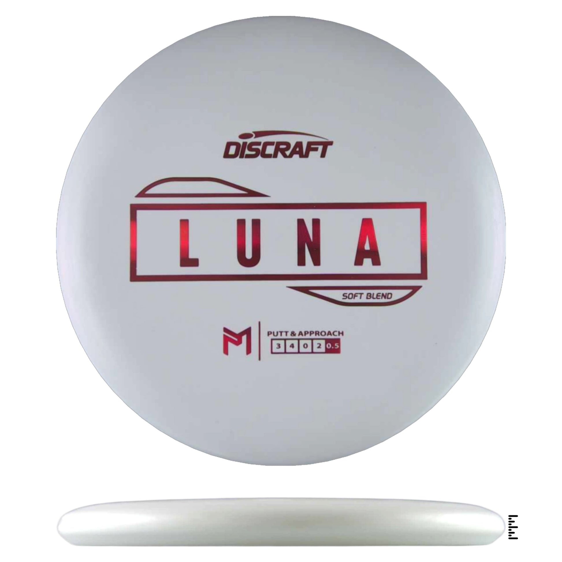 Discraft Putter Line Soft Luna - White - Powergrip USA