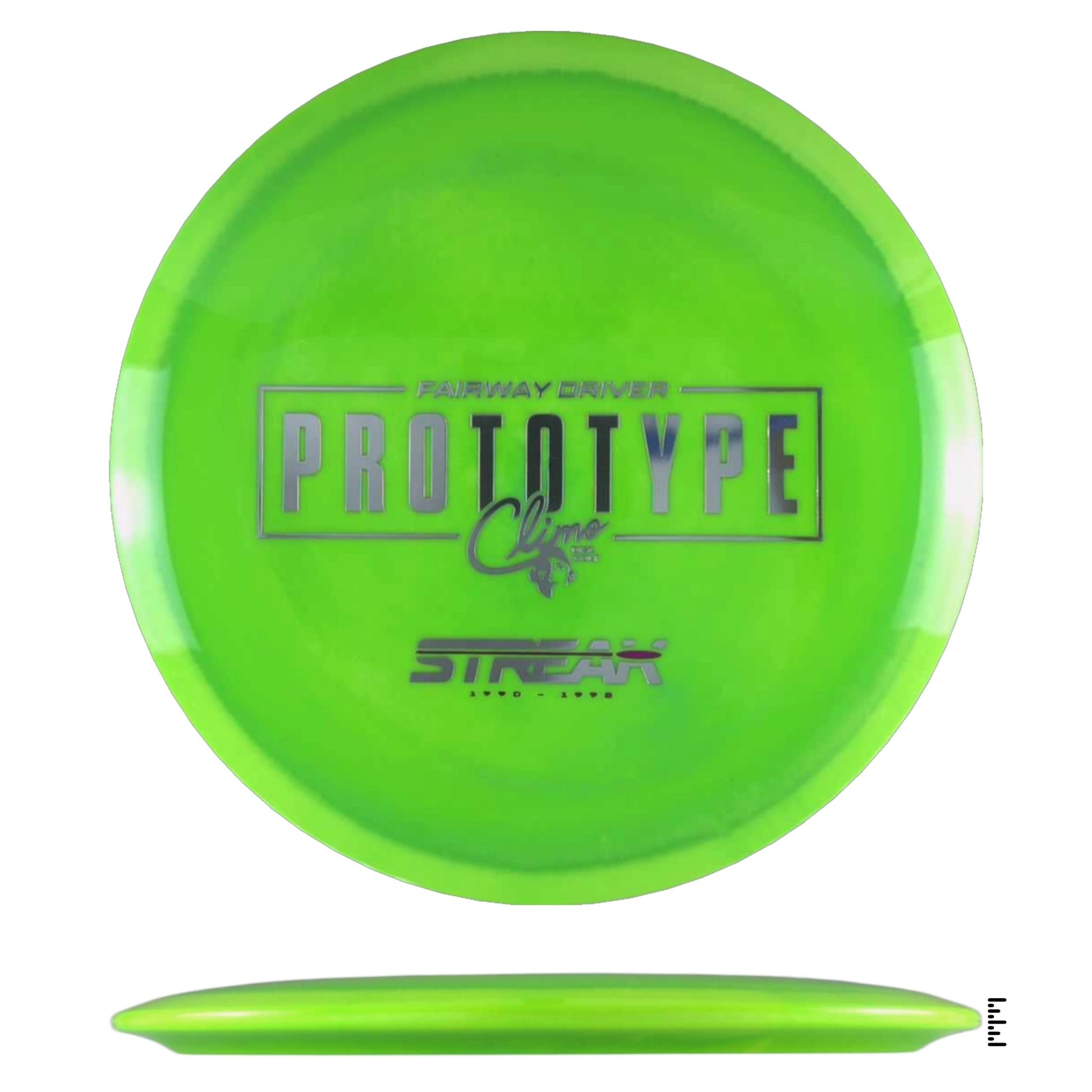 Climo Disc Golf Signature Line Streak Prototpye - Lime - Powergrip USA