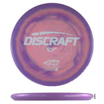 Purple and pink Discraft disc golf disc.