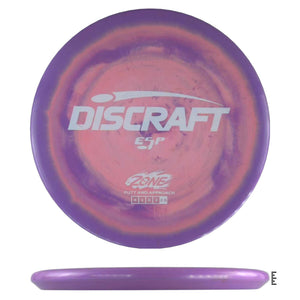 Purple and pink Discraft disc golf disc.