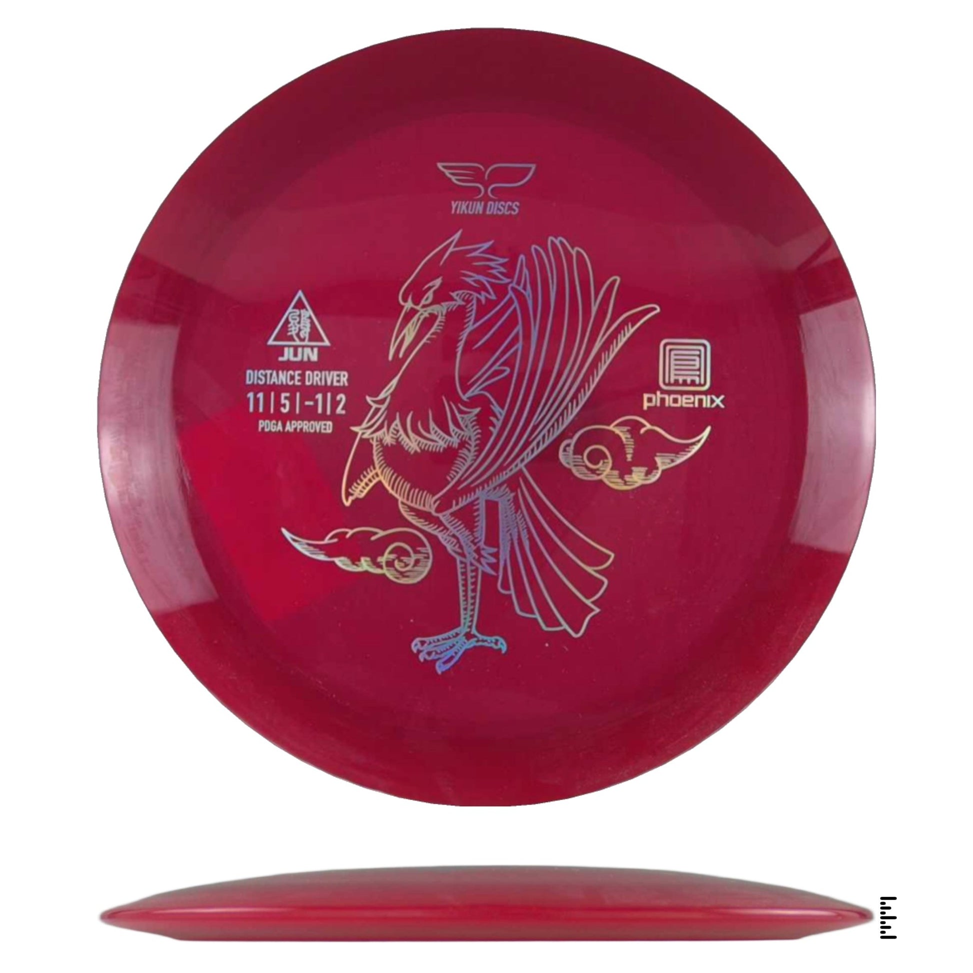 Yikun Discs Phoenix Jun - Red - Powergrip USA