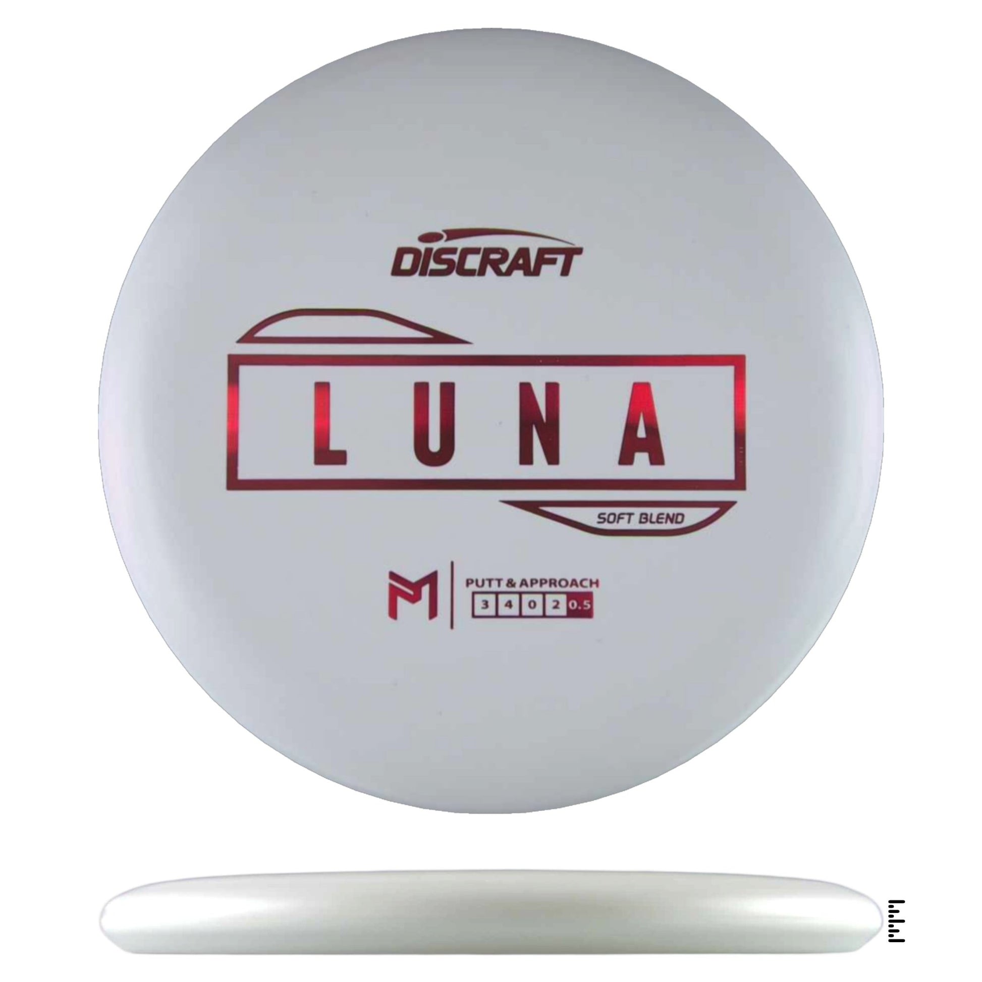 Discraft Putter Line Soft Luna - White - Powergrip USA
