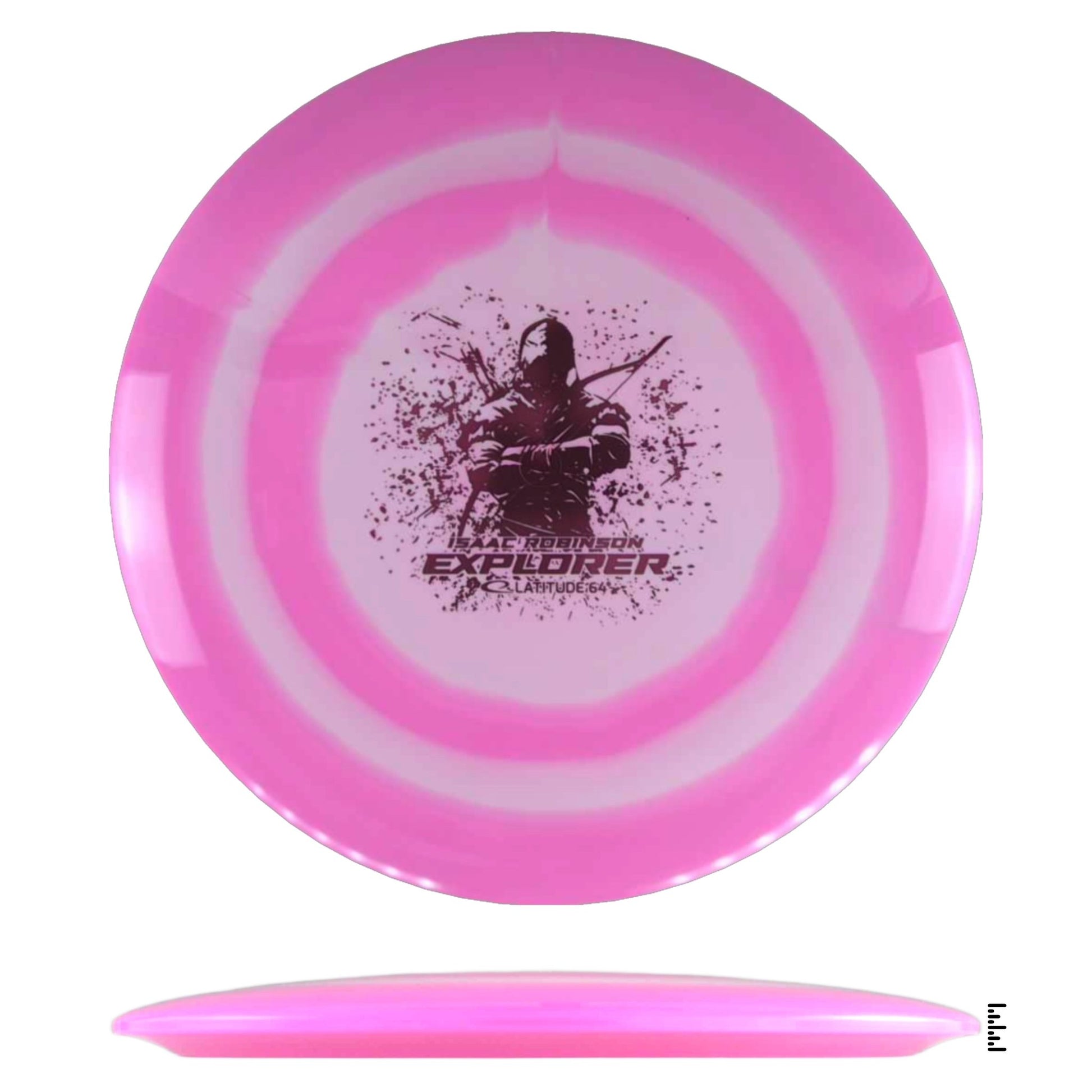 Latitude 64 Gold Bullseye Explorer - Isaac Robinson Team Series 2025 - White / Pink - Powergrip USA