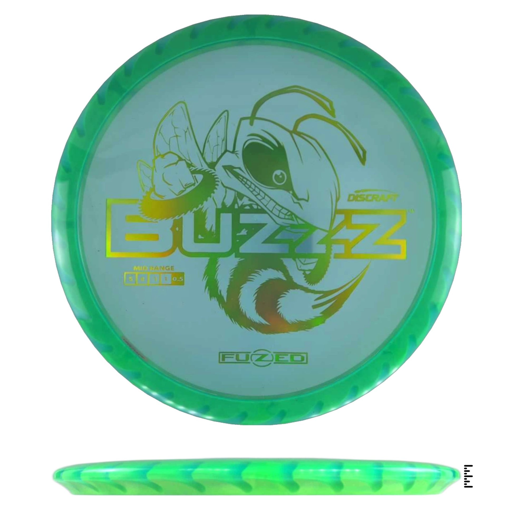 Discraft Fuzed Line Buzzz Saw Pattern (Buzzzsaw) - Light Blue / Light Green - Powergrip USA