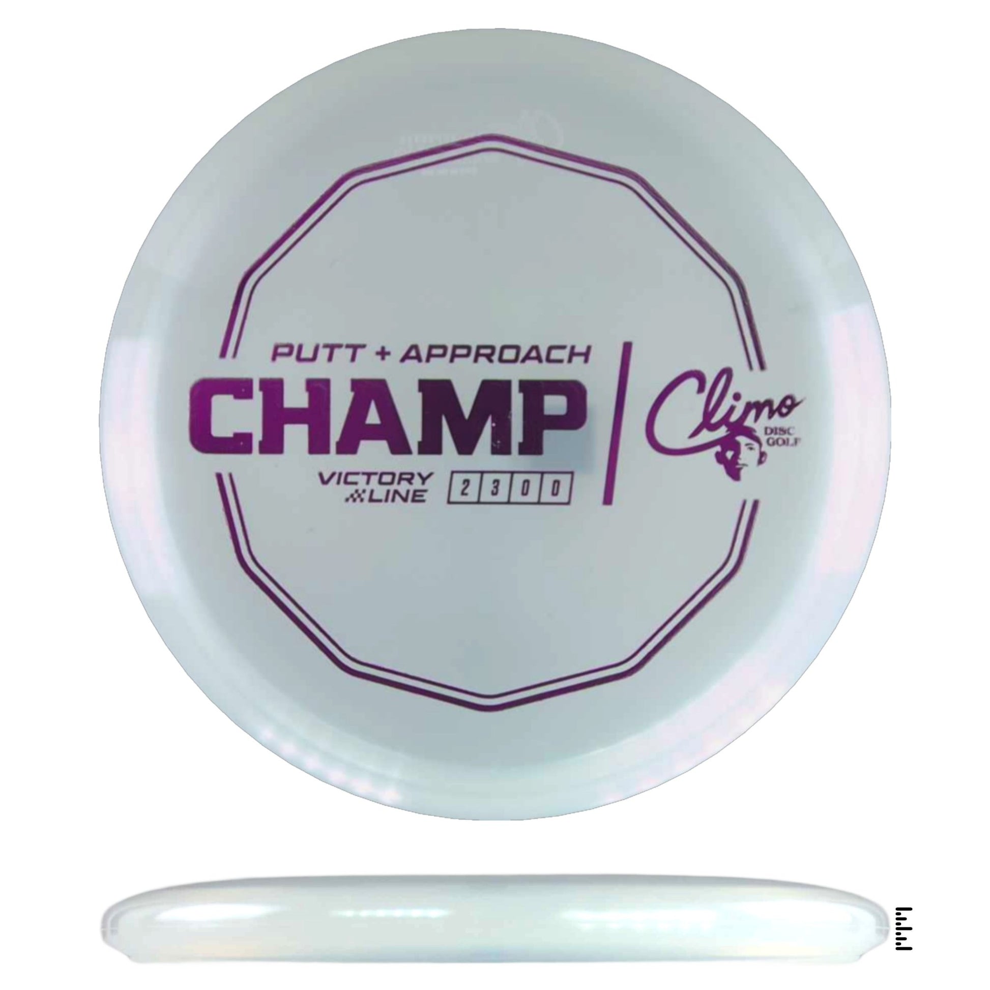 Climo Disc Golf Victory Line Champ - White - Powergrip USA