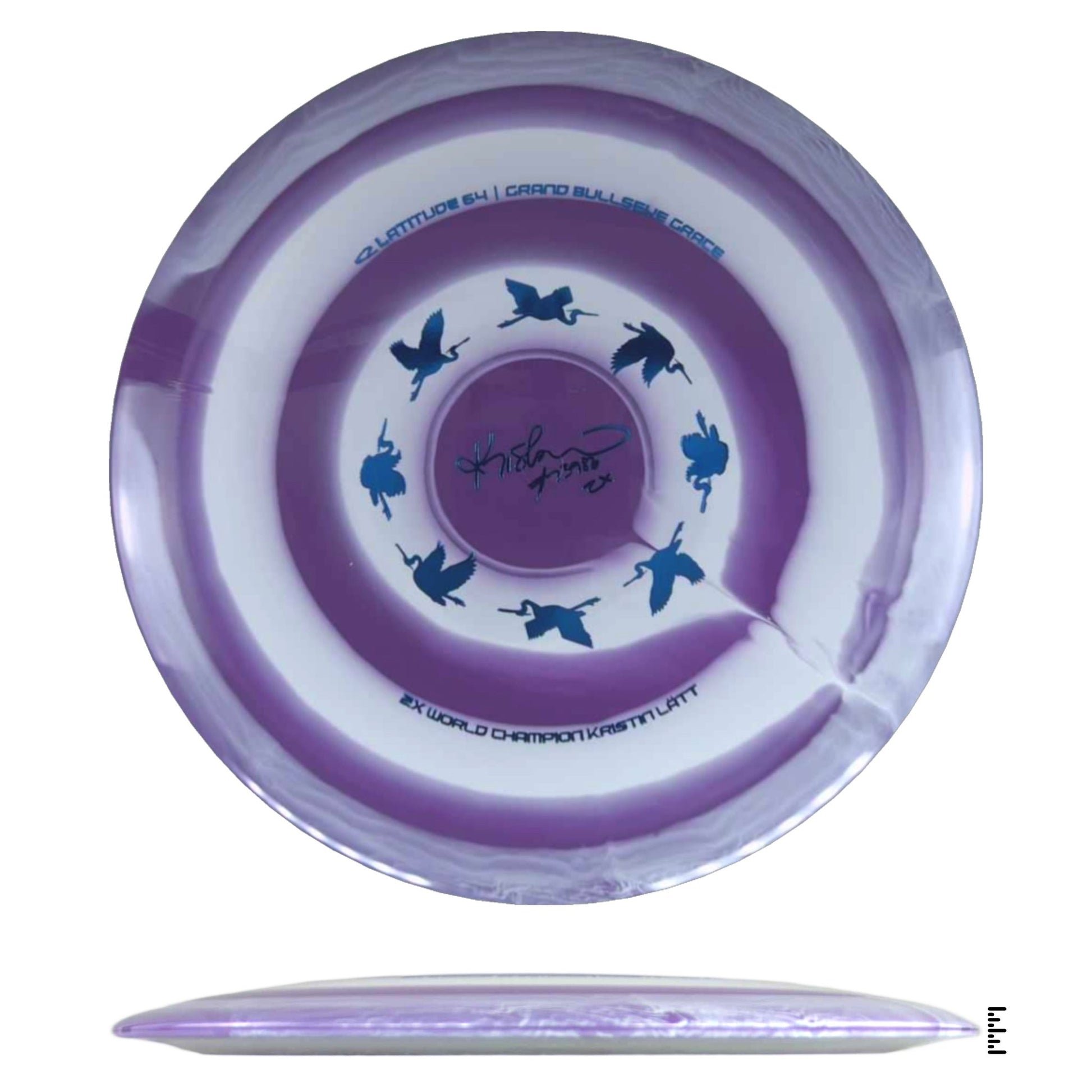 Latitude 64 Grand Bullseye Grace - Kristin Lätt Team Series 2025 - White / Violet - Powergrip USA