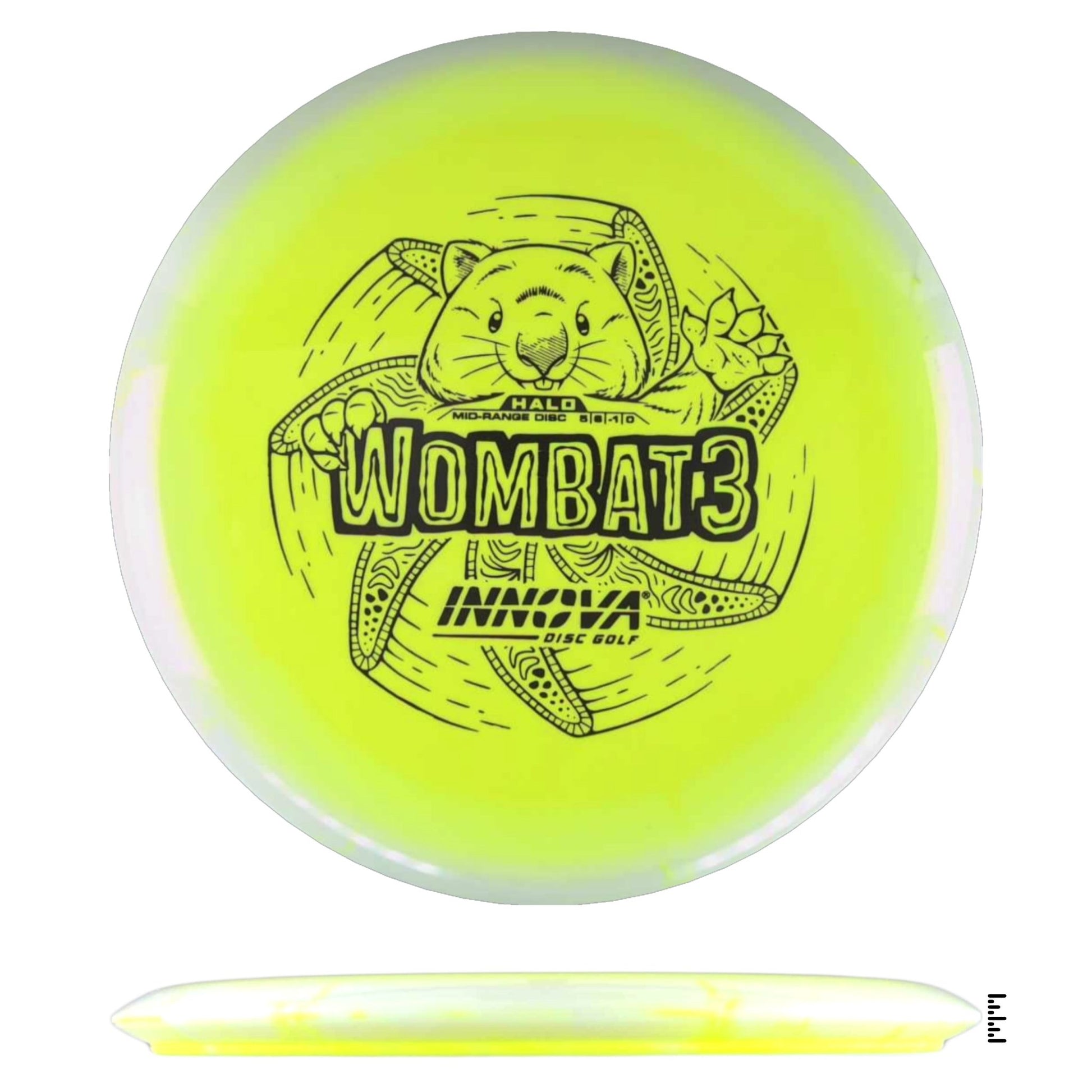Innova Halo Star Wombat3 - Fluorescent Yellow / White - Powergrip USA