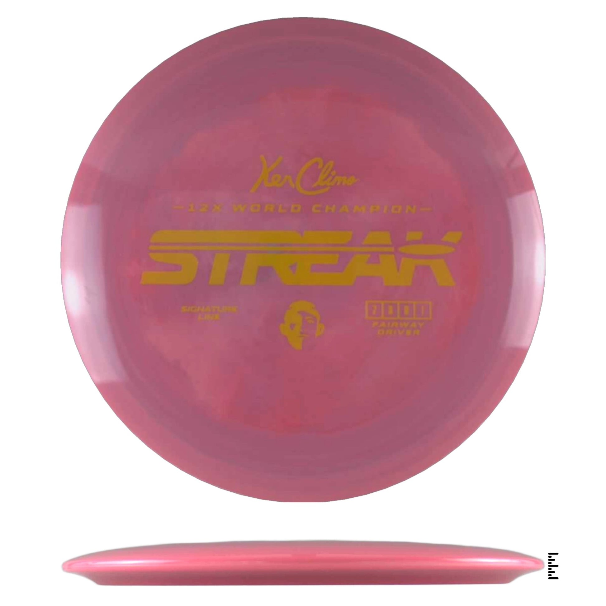 Climo Disc Golf Signature Line Streak - Light Red - Powergrip USA