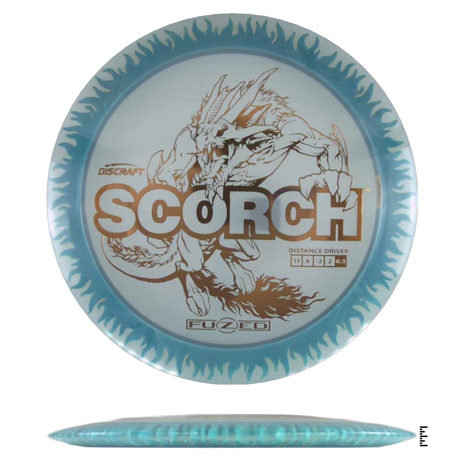 Discraft Fuzed Line Scorch - Clear / Blue - Powergrip USA