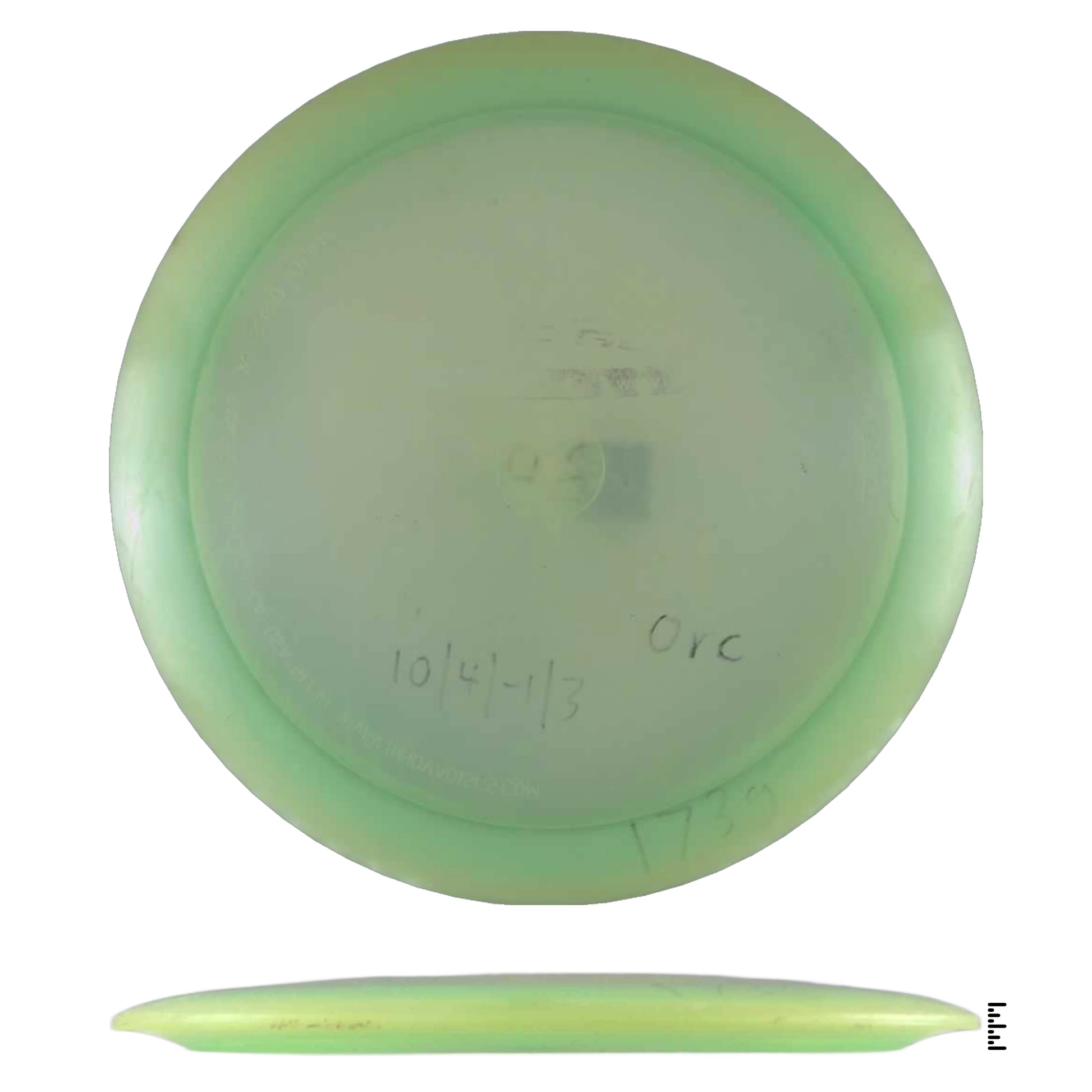 Green disc golf disc 163770fe-6277-49a0-83bf-d8e0f380a7d4