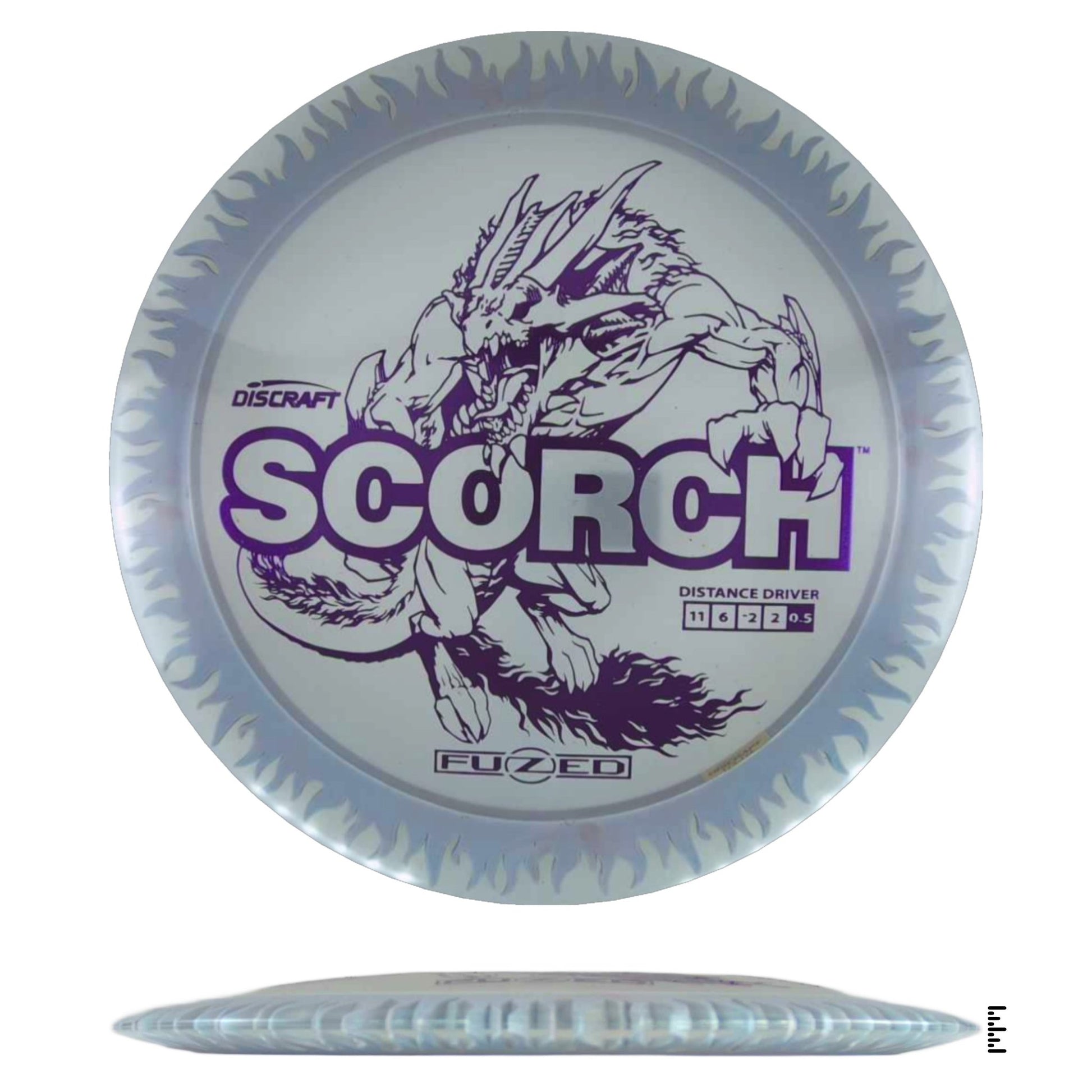 Discraft Fuzed Line Scorch - Clear / Light Blue - Powergrip USA