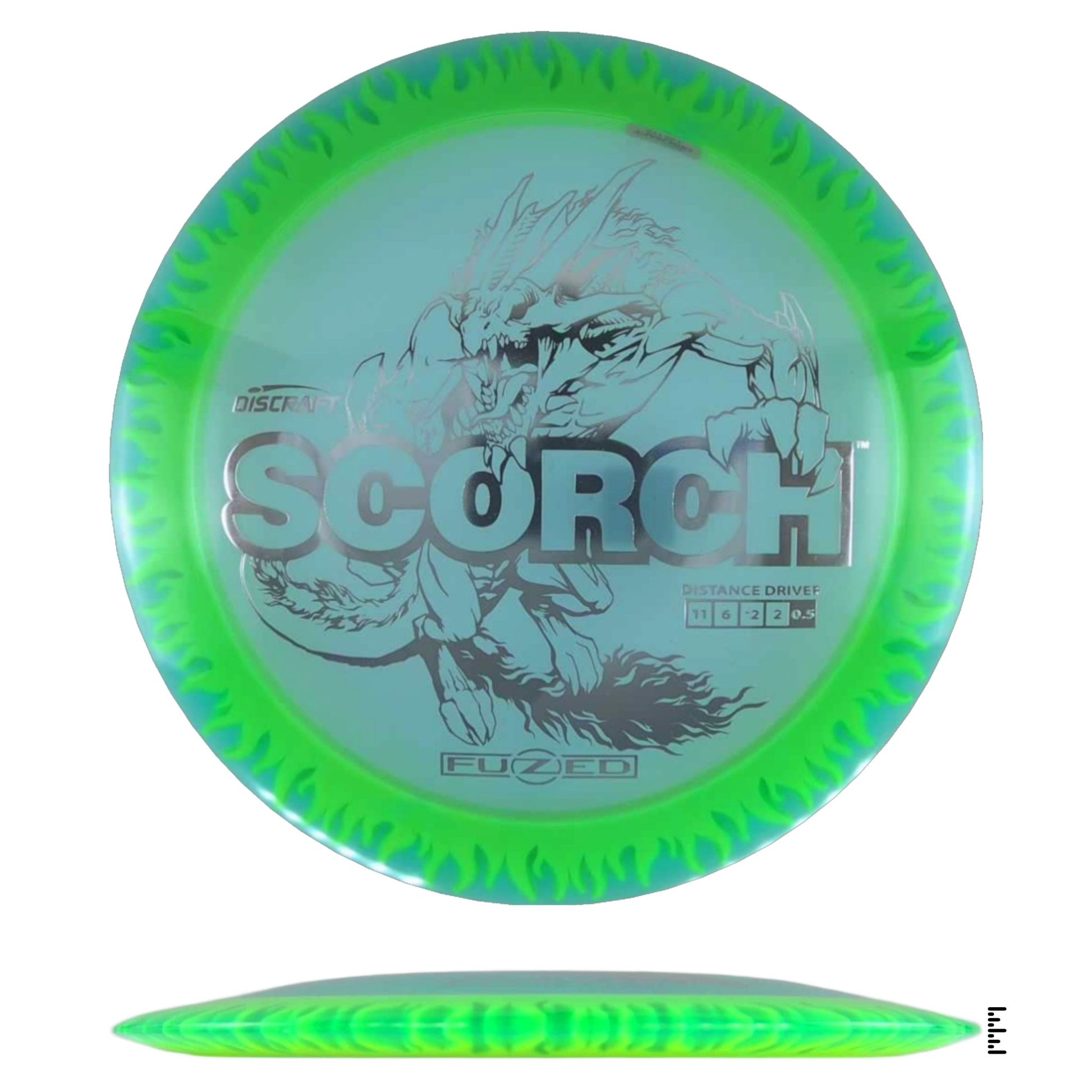 Discraft Fuzed Line Scorch - Blue / Lime - Powergrip USA