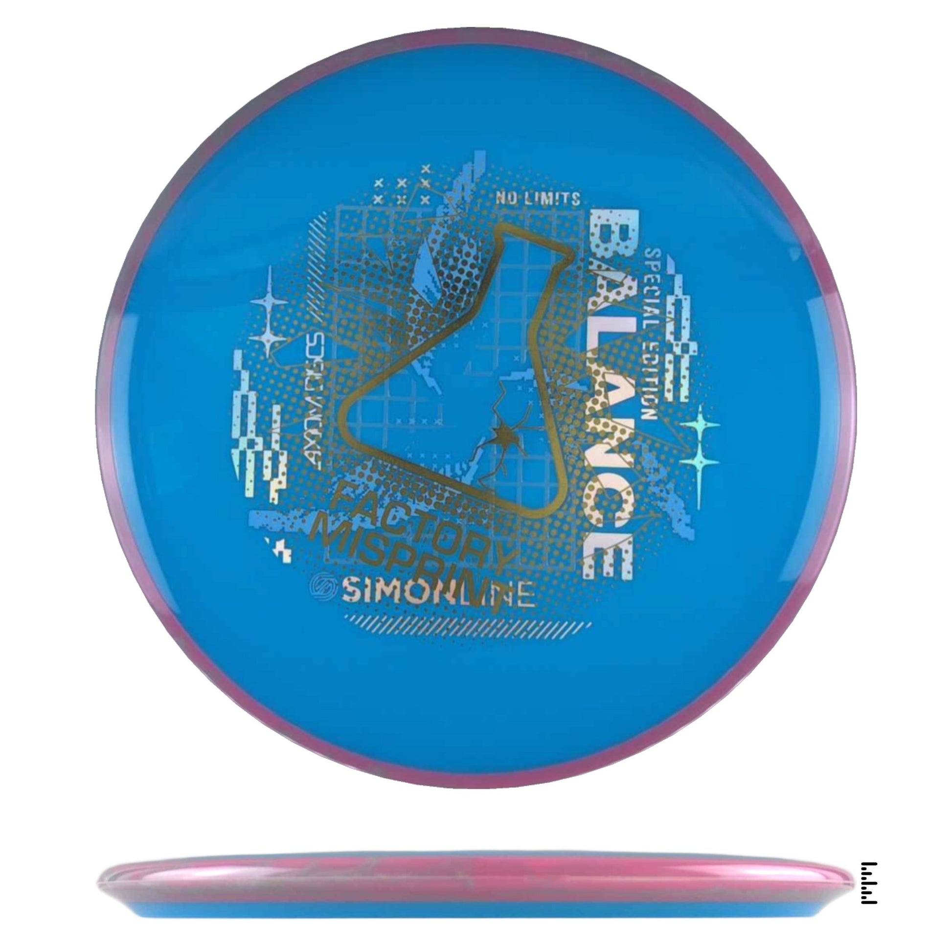 Axiom Discs Neutron Balance Factory Misprint - Blue / Violet - Powergrip USA