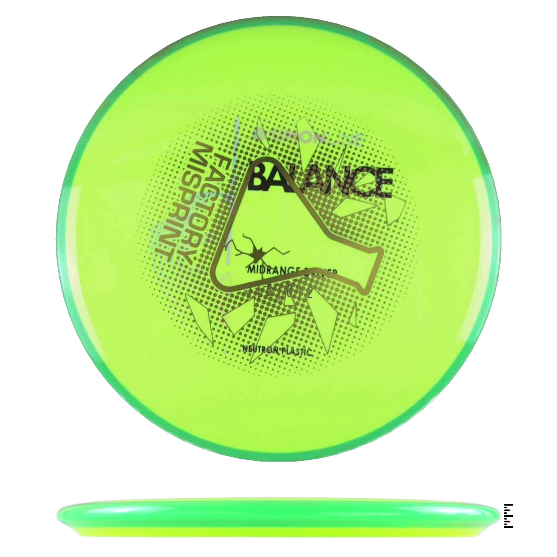 Axiom Discs Neutron Balance Factory Misprint - Lime / Green - Powergrip USA