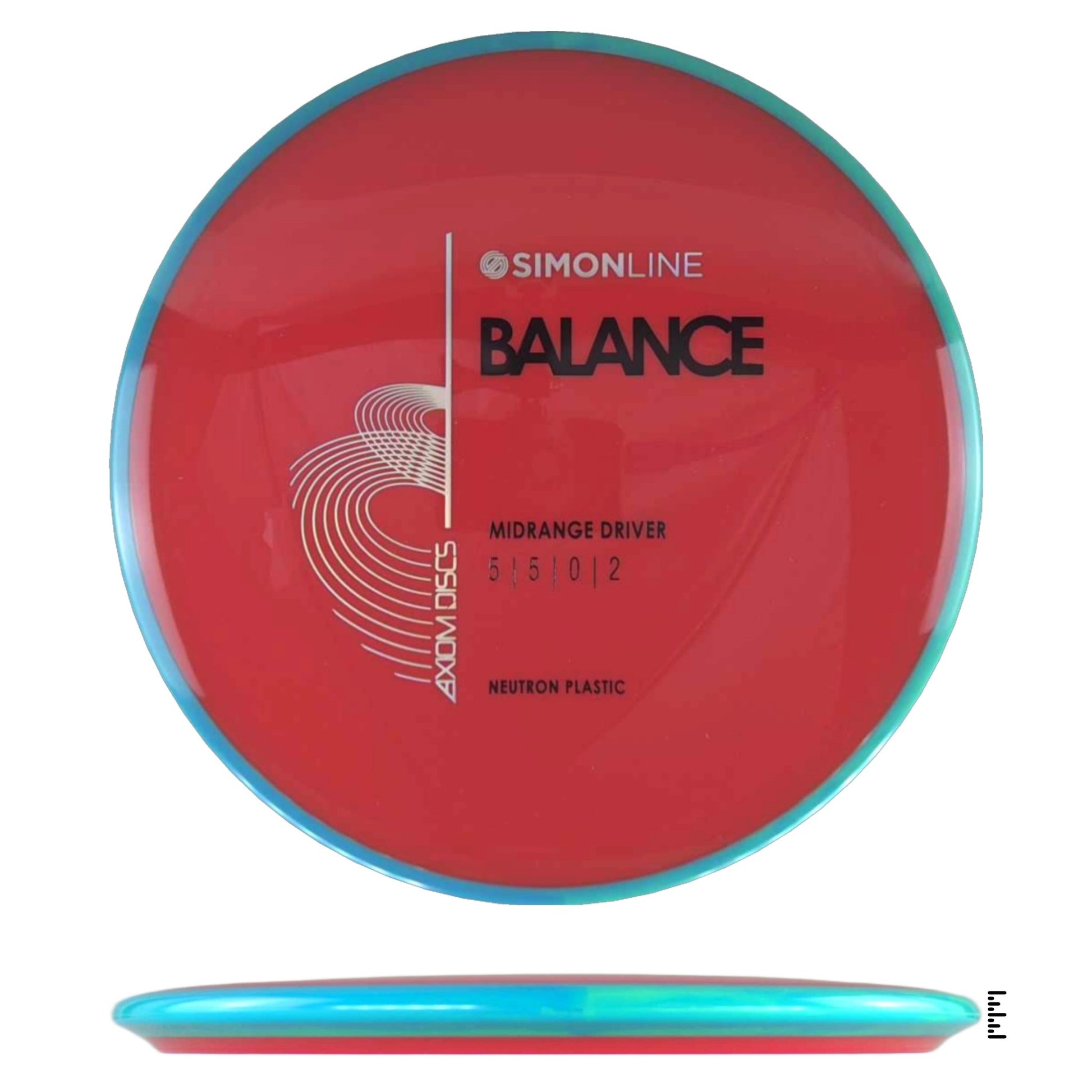 Axiom Discs Neutron Balance - Red / Sky Blue - Powergrip USA