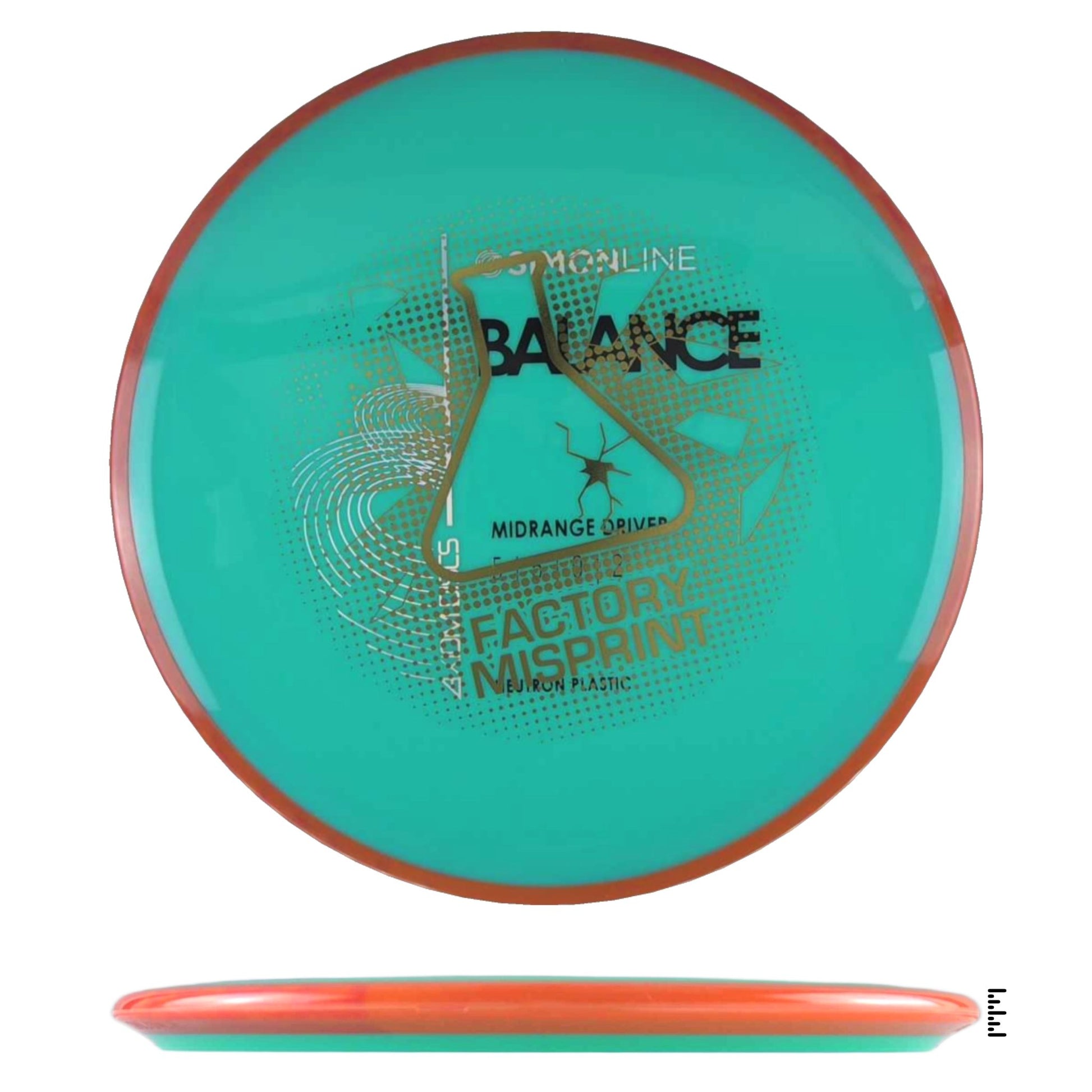 Axiom Discs Neutron Balance Factory Misprint - Turquoise / Orange - Powergrip USA