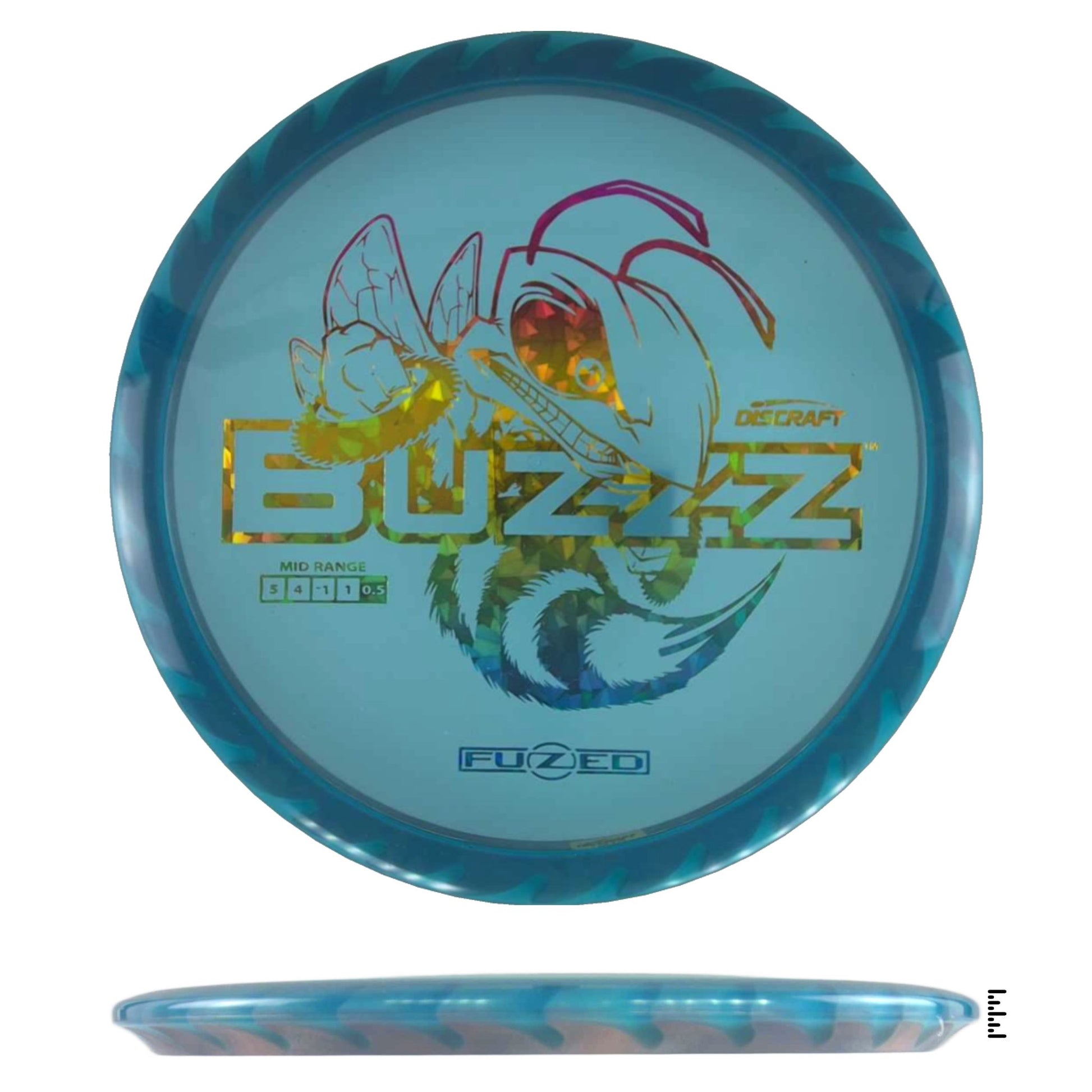 Discraft Fuzed Line Buzzz Saw Pattern (Buzzzsaw) - Petrol / Plum - Powergrip USA