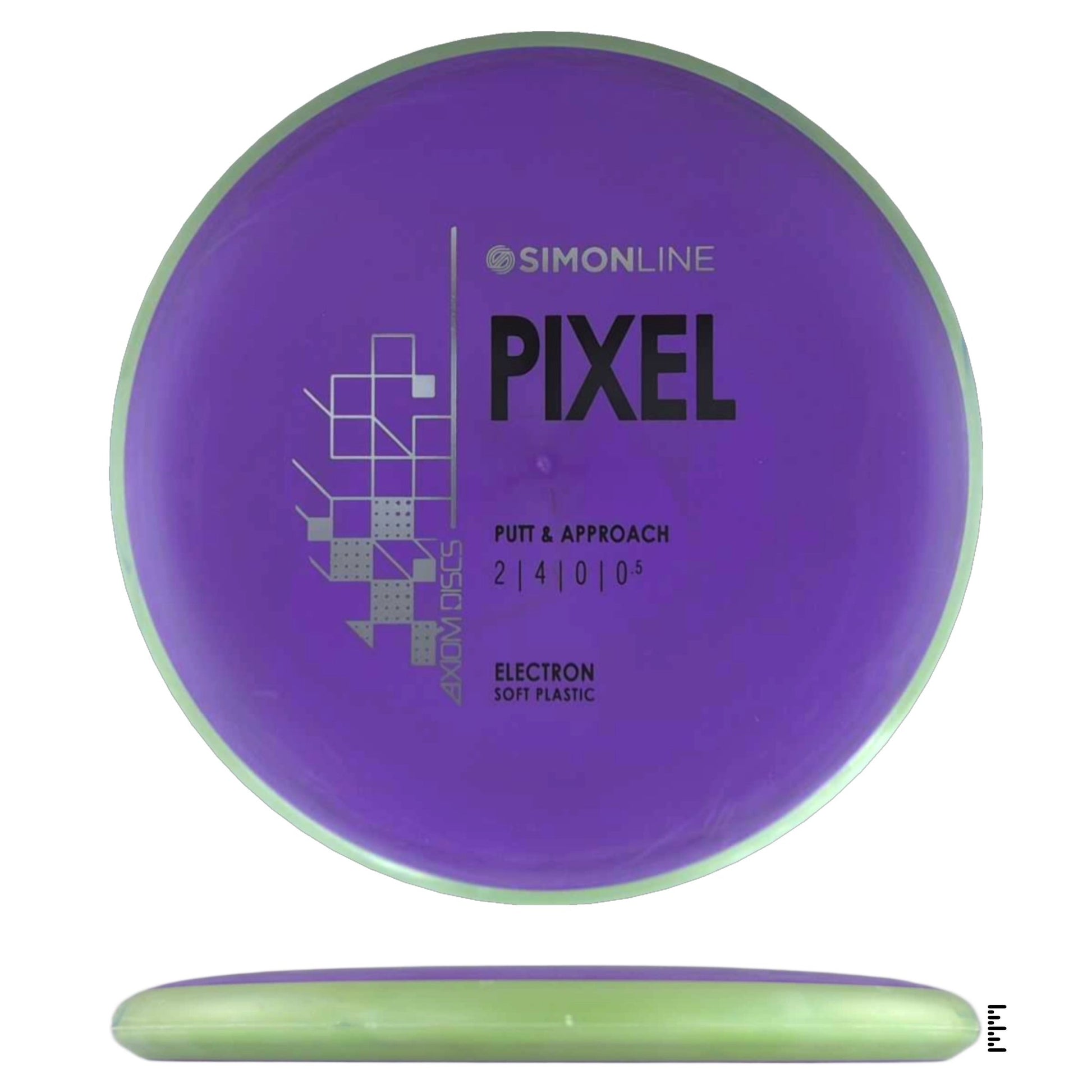 Axiom Discs Simon Line Electron Soft Pixel - Violet / Moss - Powergrip USA