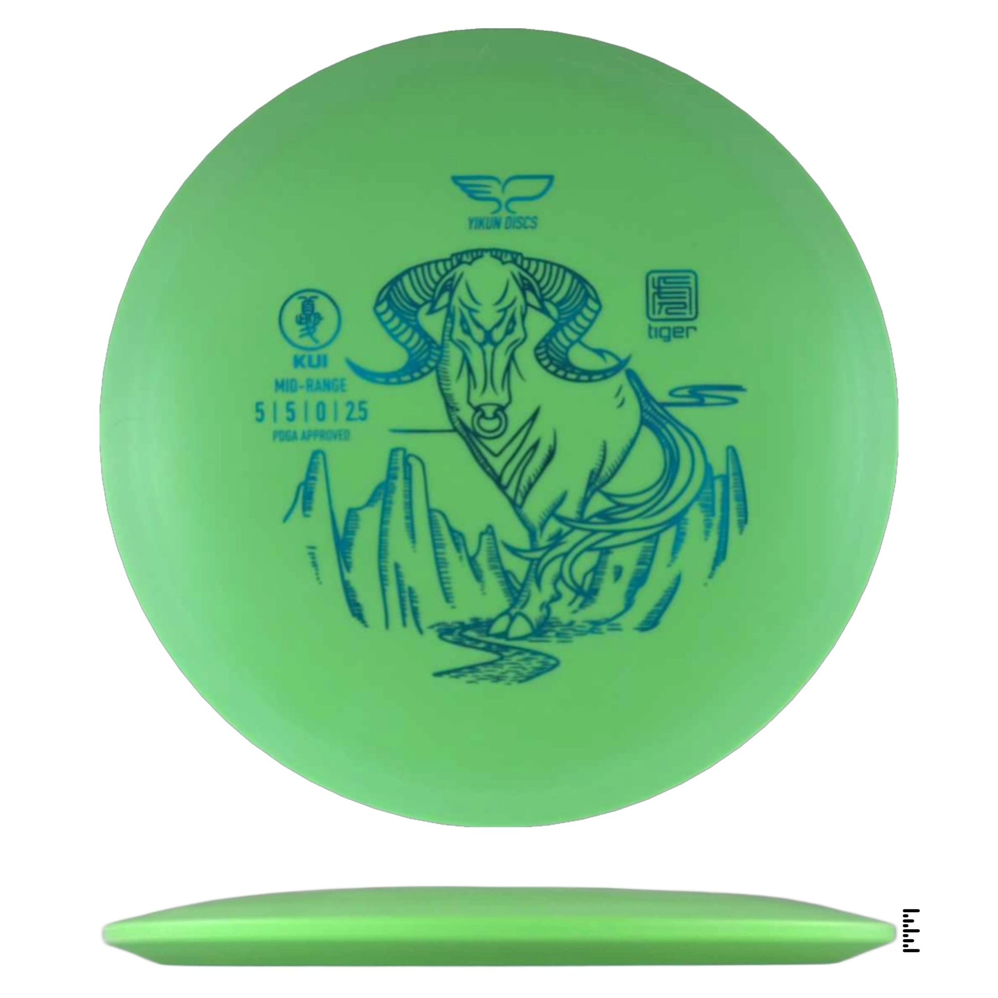 Yikun Discs Tiger Kui - Light Green - Powergrip USA