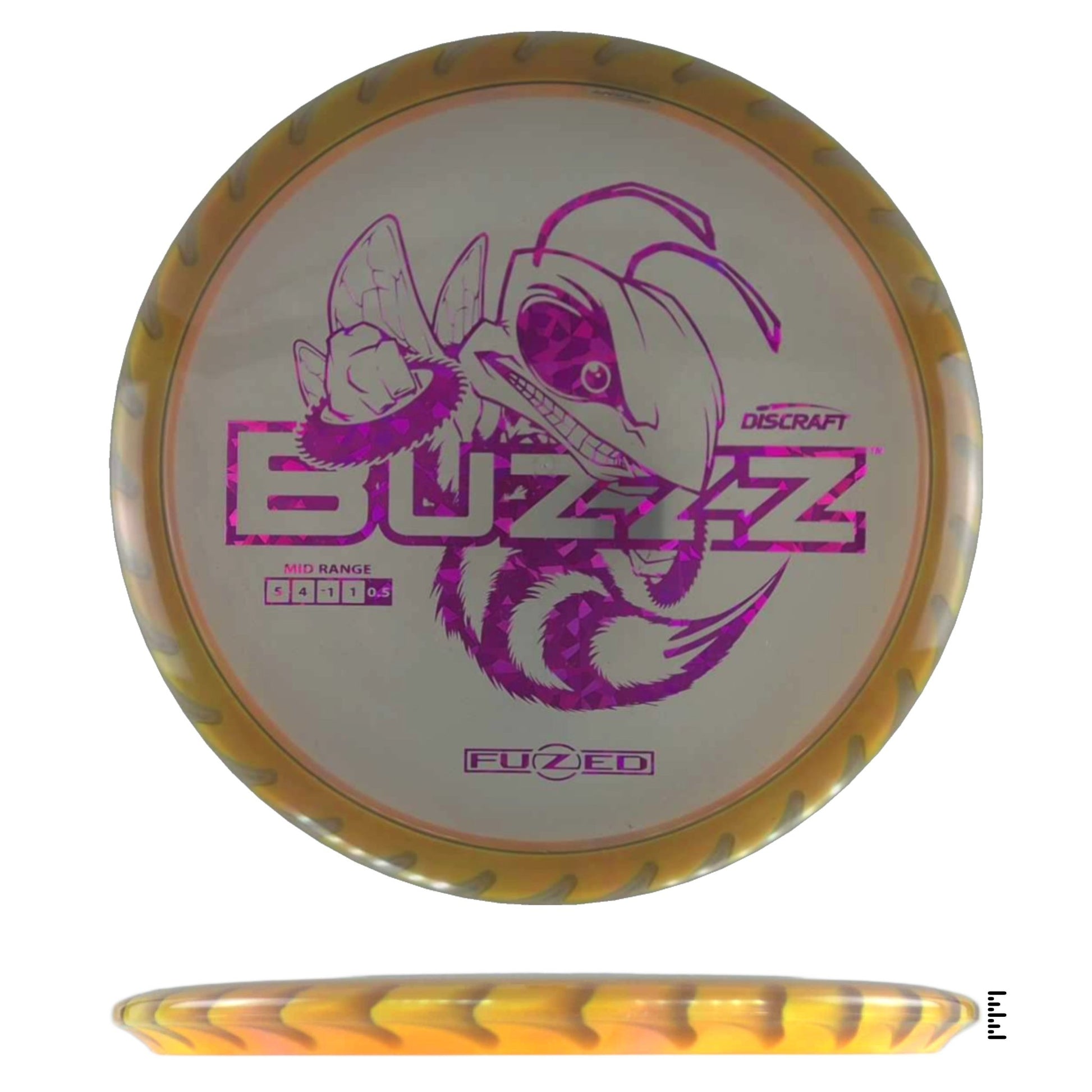 Discraft Fuzed Line Buzzz Saw Pattern (Buzzzsaw) - Clear / Orange - Powergrip USA