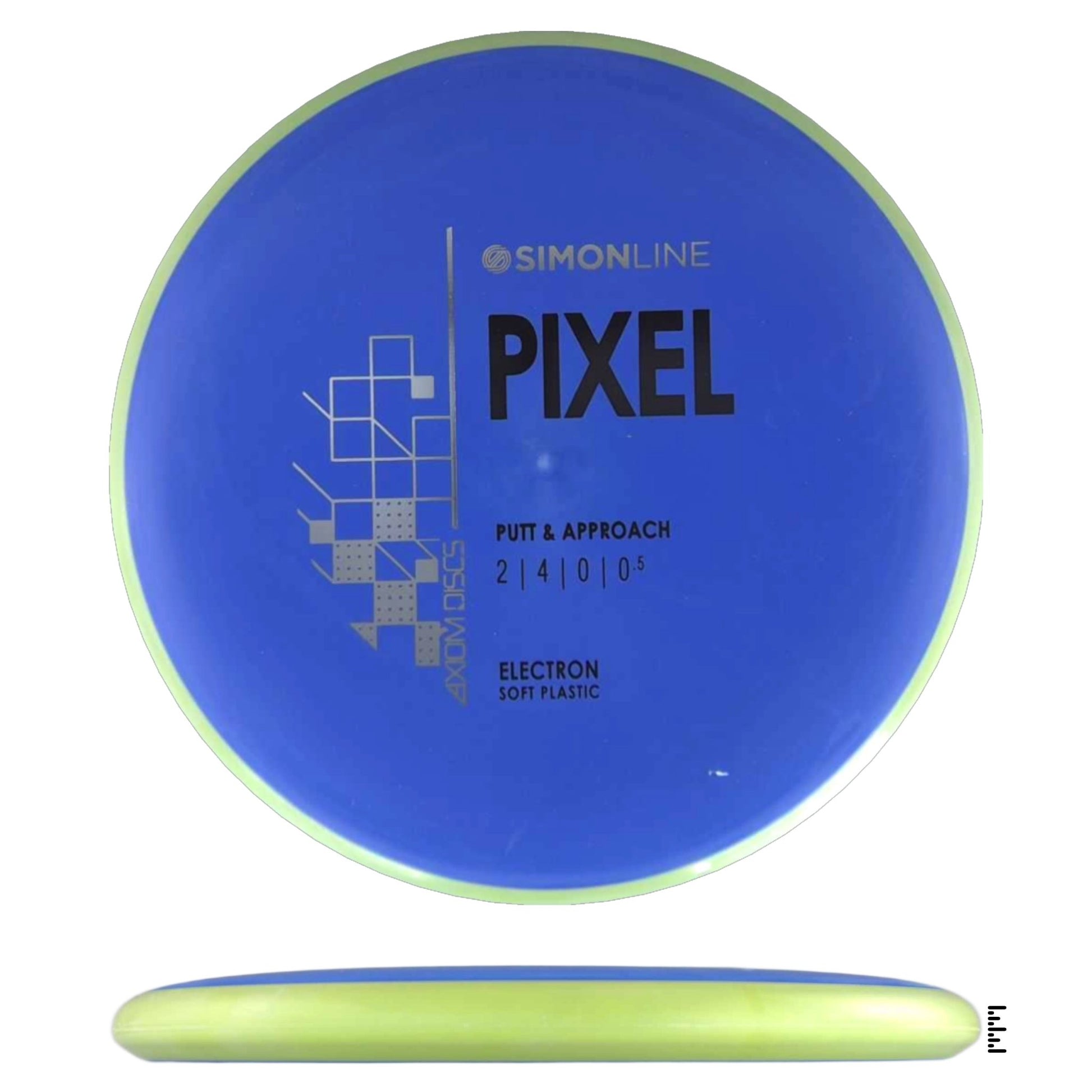 Axiom Discs Simon Line Electron Soft Pixel - Blue / Fluorescent Yellow - Powergrip USA