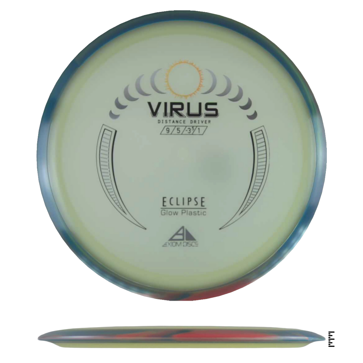 Eclipse Flying Disc Axiom Discs Eclipse Virus - Glow Disc Golf Disc